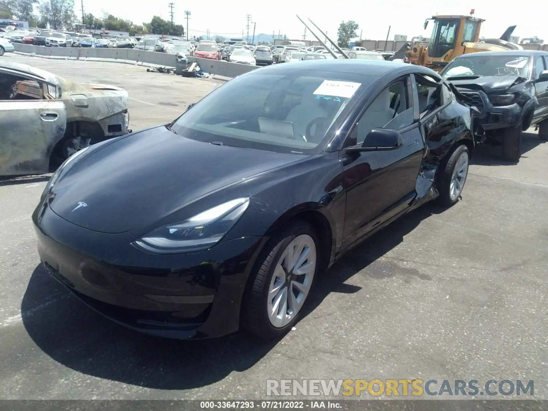 2 Photograph of a damaged car 5YJ3E1EA9MF057861 TESLA MODEL 3 2021