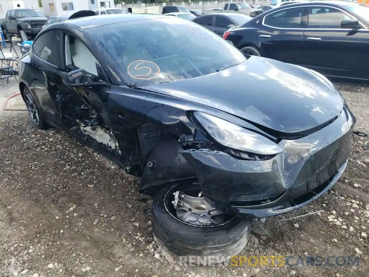 1 Photograph of a damaged car 5YJ3E1EA9MF064552 TESLA MODEL 3 2021