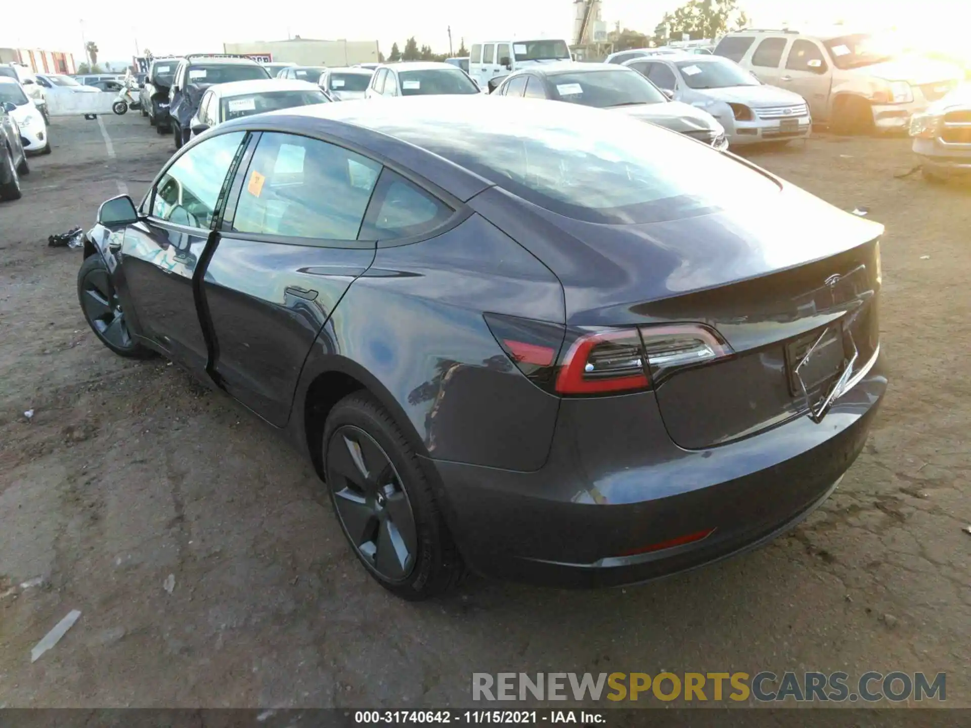 3 Photograph of a damaged car 5YJ3E1EA9MF067001 TESLA MODEL 3 2021