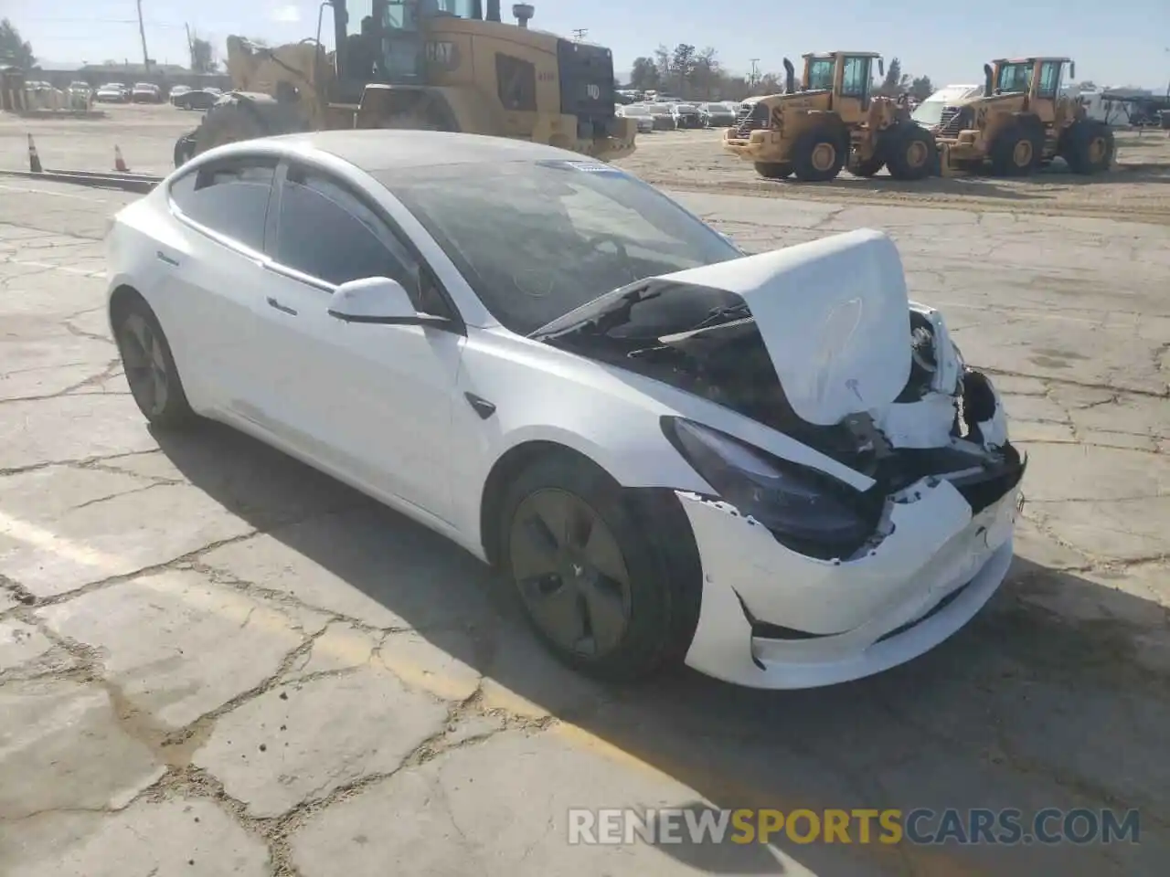 1 Photograph of a damaged car 5YJ3E1EA9MF068813 TESLA MODEL 3 2021