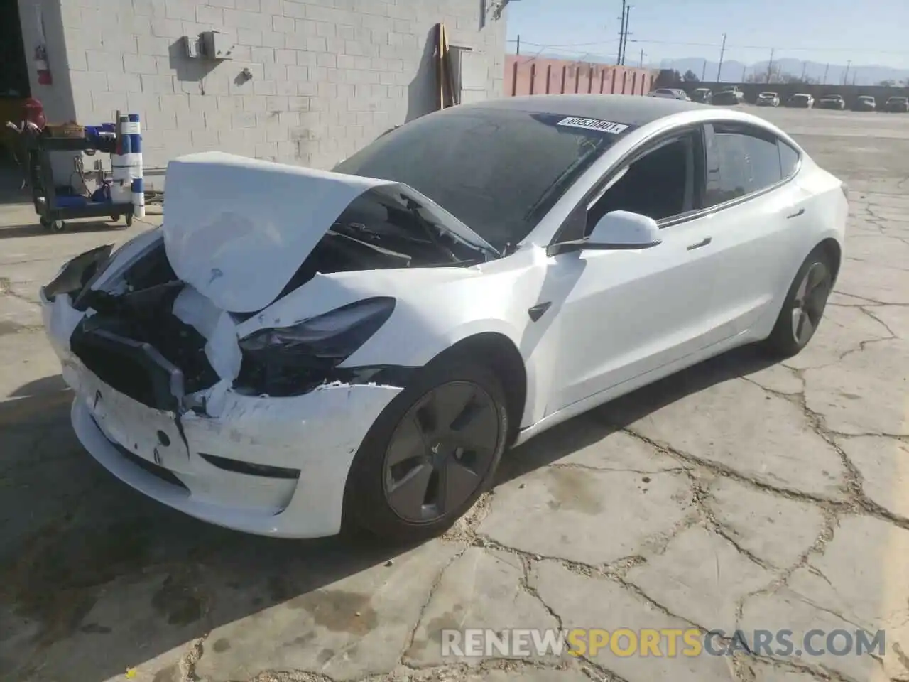 2 Photograph of a damaged car 5YJ3E1EA9MF068813 TESLA MODEL 3 2021