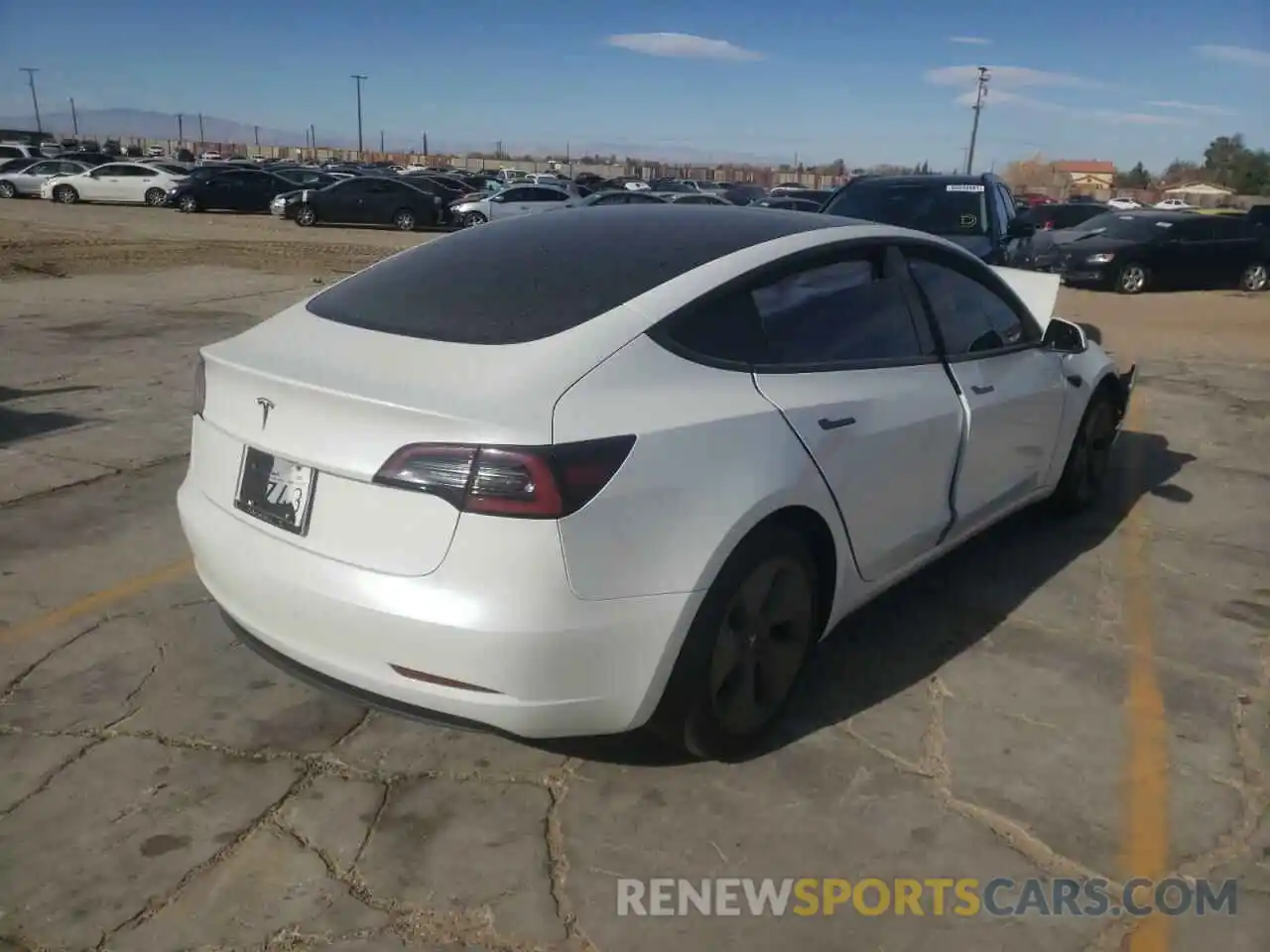 4 Photograph of a damaged car 5YJ3E1EA9MF068813 TESLA MODEL 3 2021