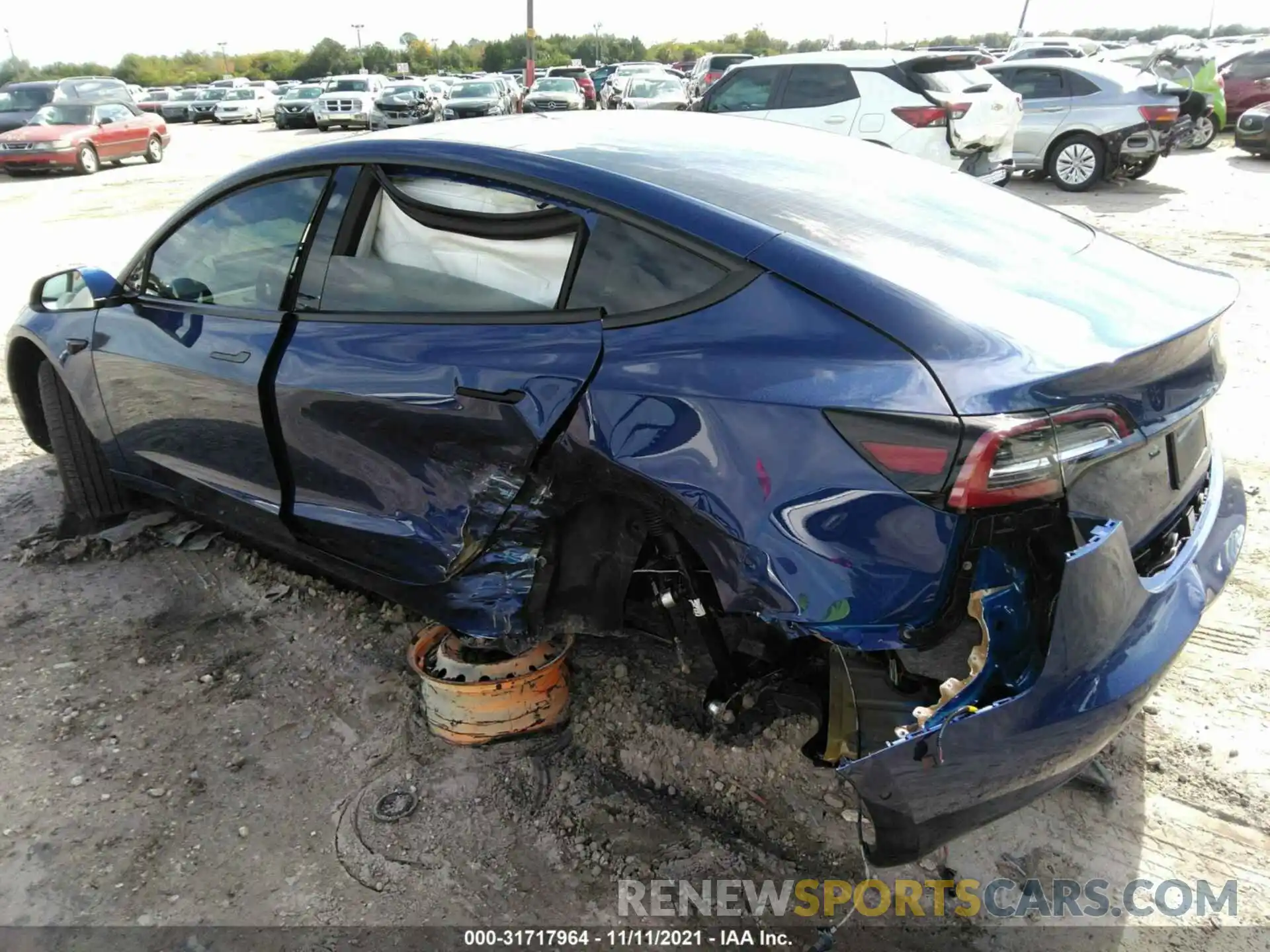 3 Photograph of a damaged car 5YJ3E1EA9MF077401 TESLA MODEL 3 2021