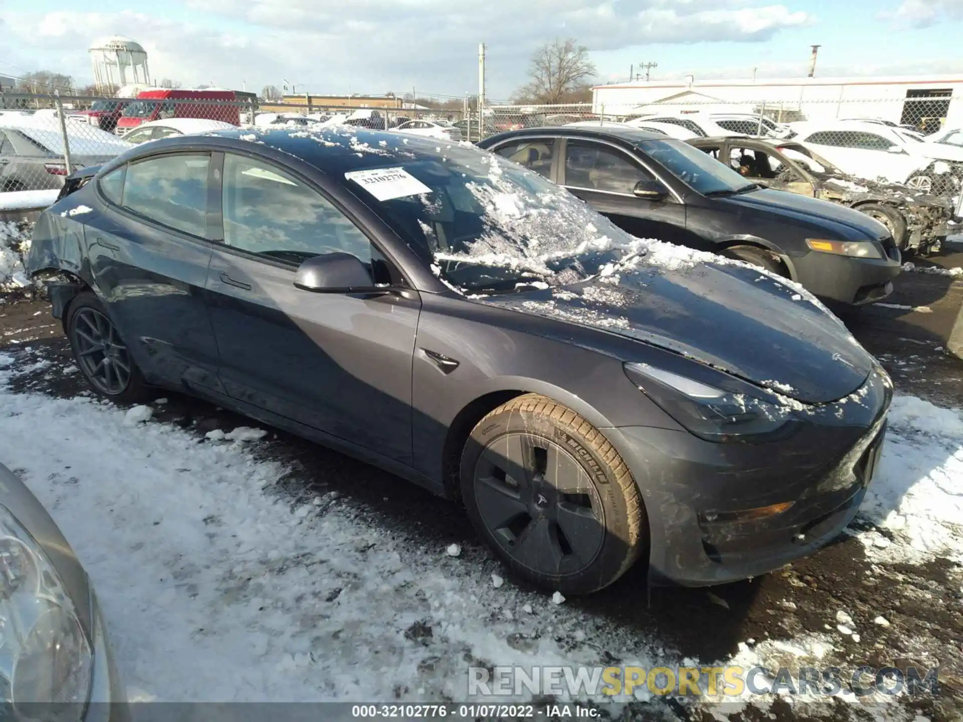 1 Photograph of a damaged car 5YJ3E1EA9MF083022 TESLA MODEL 3 2021