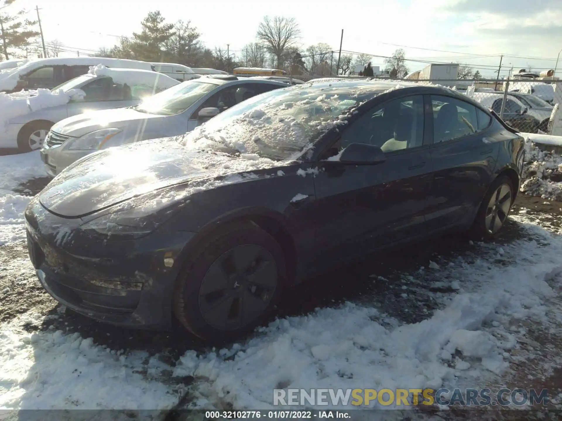 2 Photograph of a damaged car 5YJ3E1EA9MF083022 TESLA MODEL 3 2021