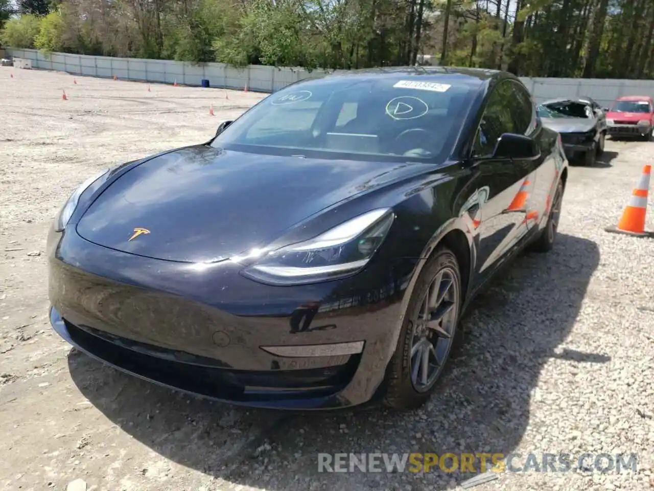 2 Photograph of a damaged car 5YJ3E1EA9MF083943 TESLA MODEL 3 2021