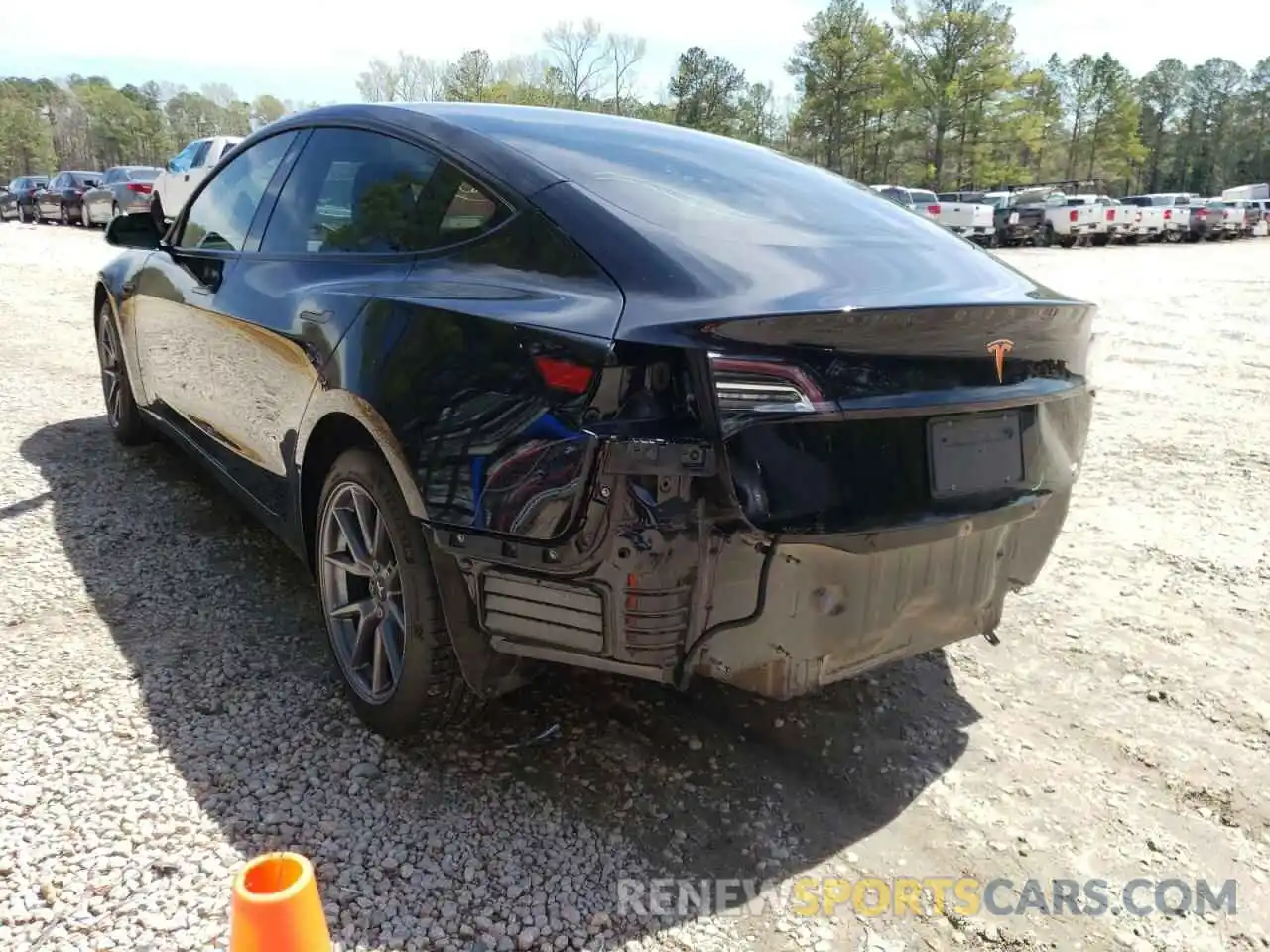 3 Photograph of a damaged car 5YJ3E1EA9MF083943 TESLA MODEL 3 2021