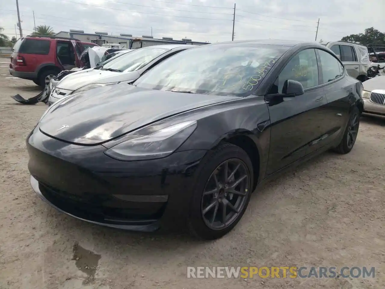 2 Photograph of a damaged car 5YJ3E1EA9MF092805 TESLA MODEL 3 2021