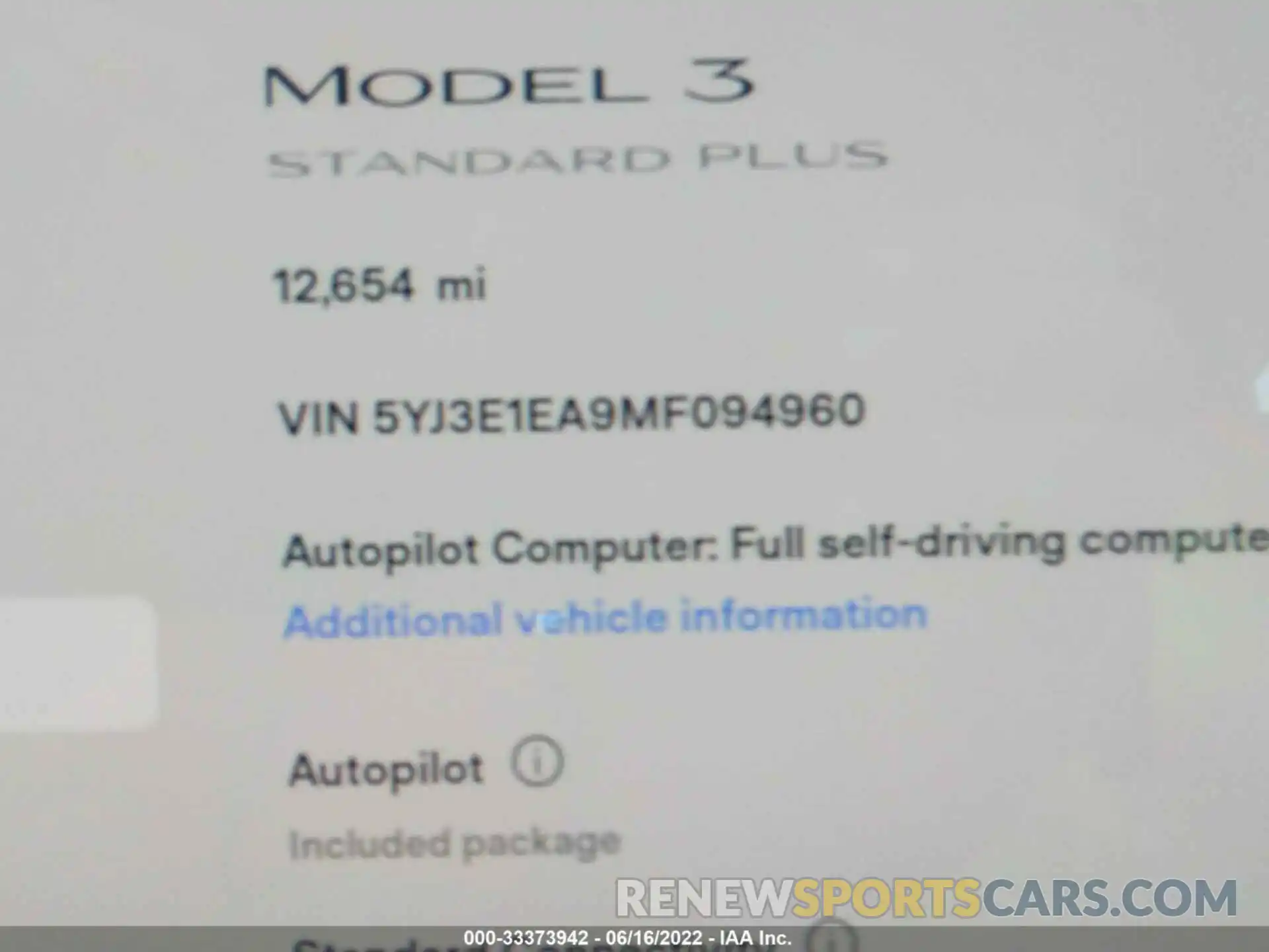 7 Photograph of a damaged car 5YJ3E1EA9MF094960 TESLA MODEL 3 2021