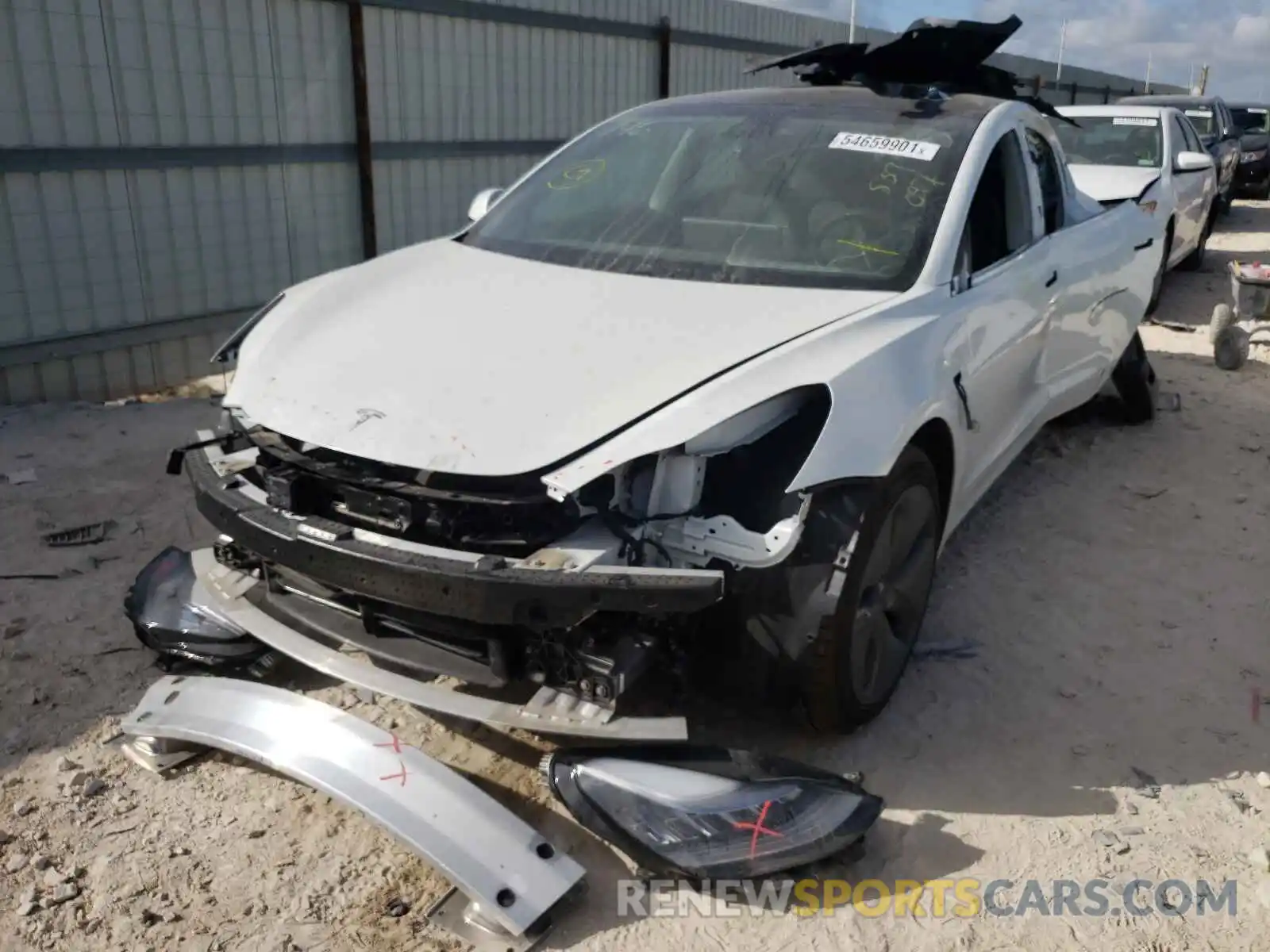 2 Photograph of a damaged car 5YJ3E1EA9MF837097 TESLA MODEL 3 2021