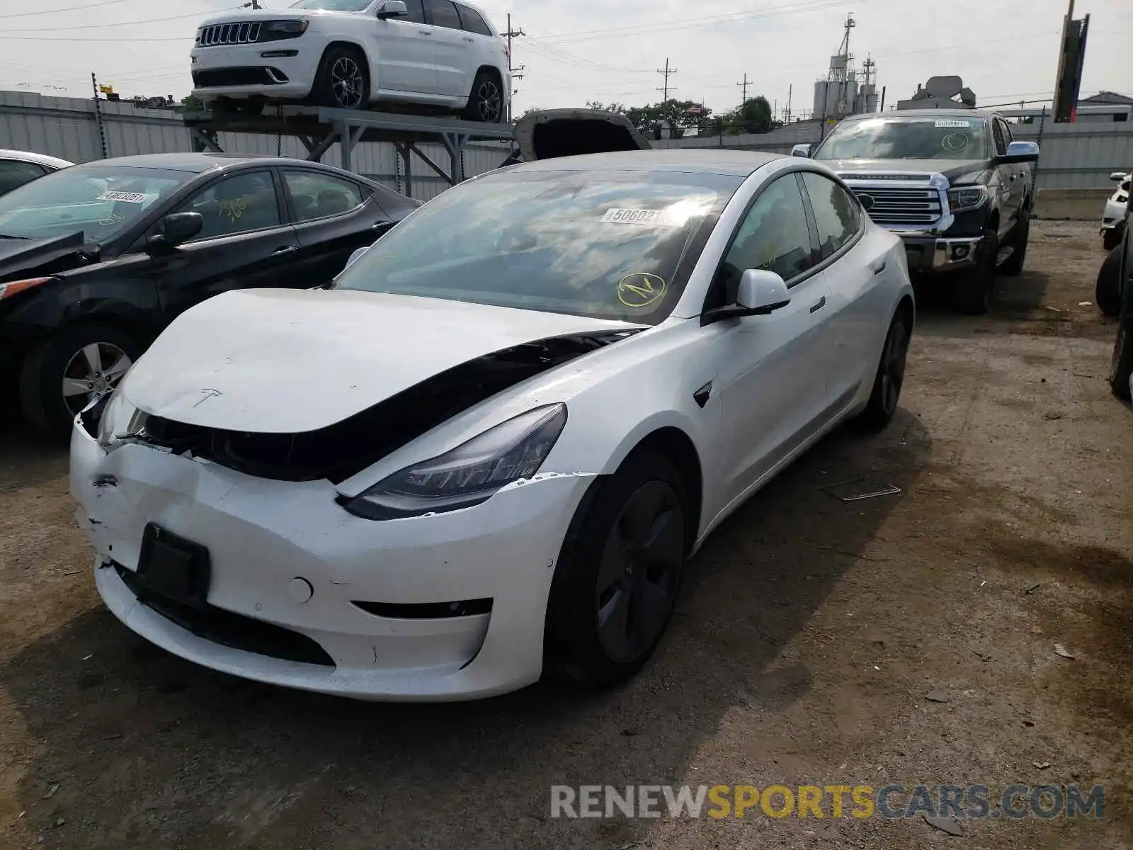 2 Фотография поврежденного автомобиля 5YJ3E1EA9MF853686 TESLA MODEL 3 2021