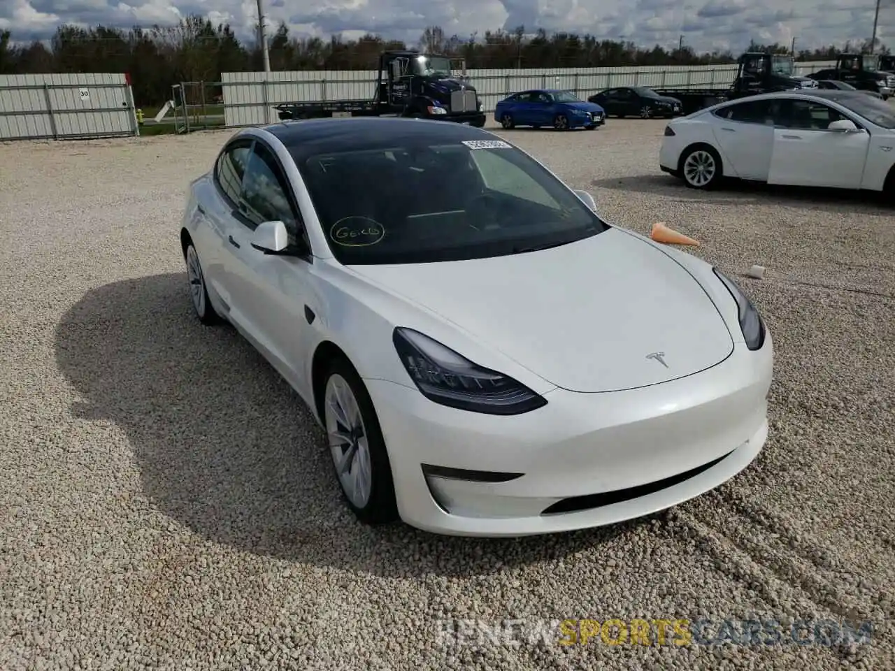 1 Photograph of a damaged car 5YJ3E1EA9MF856796 TESLA MODEL 3 2021