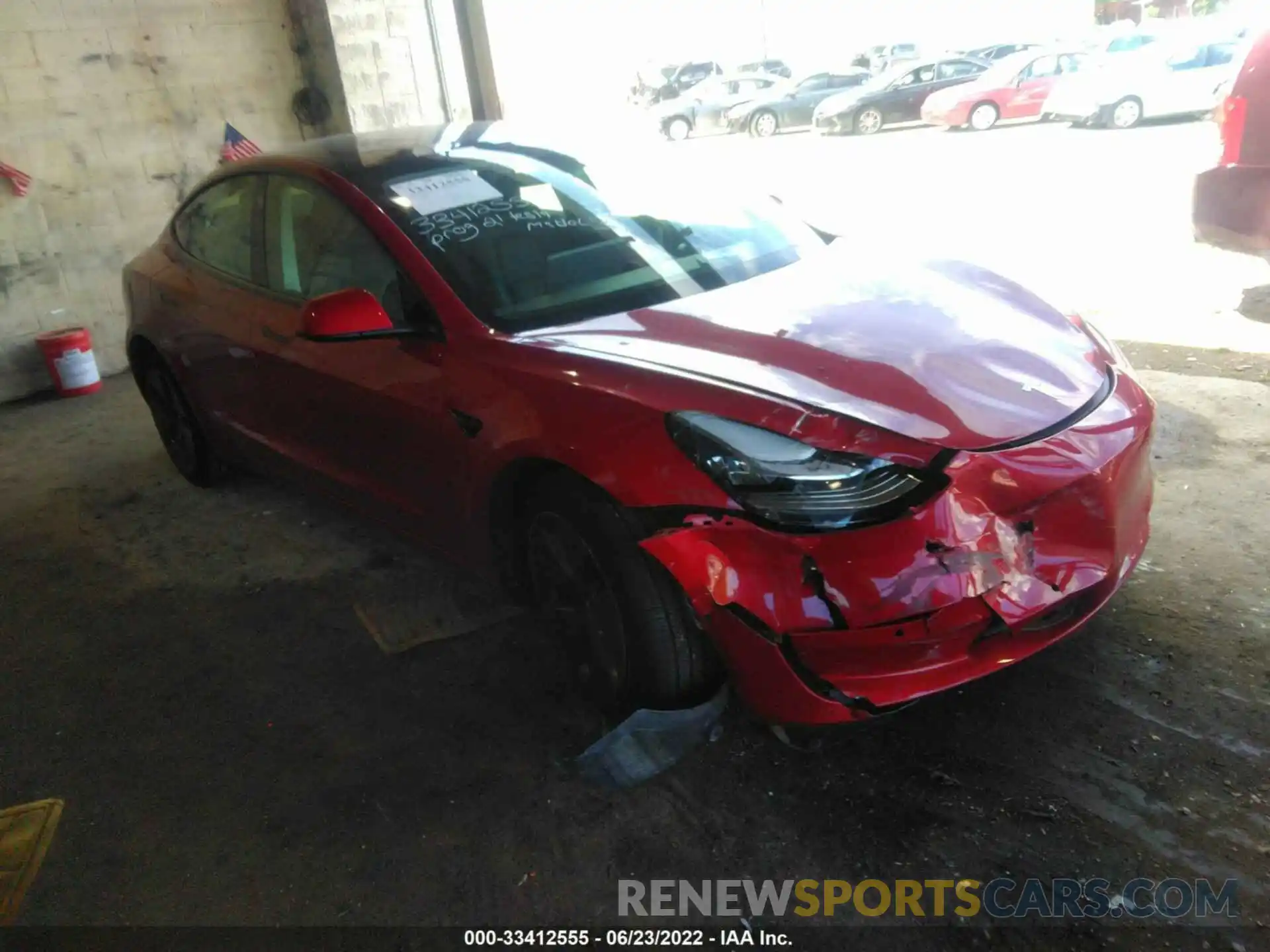 1 Photograph of a damaged car 5YJ3E1EA9MF857687 TESLA MODEL 3 2021