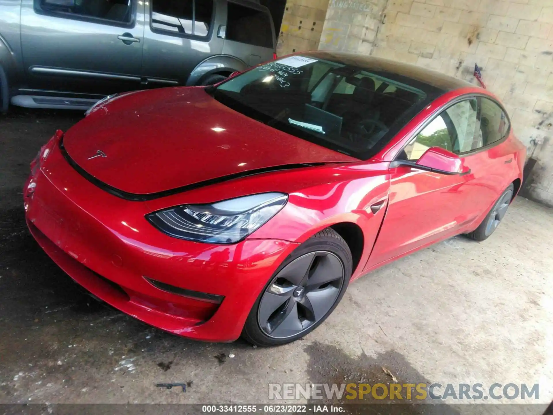 2 Photograph of a damaged car 5YJ3E1EA9MF857687 TESLA MODEL 3 2021