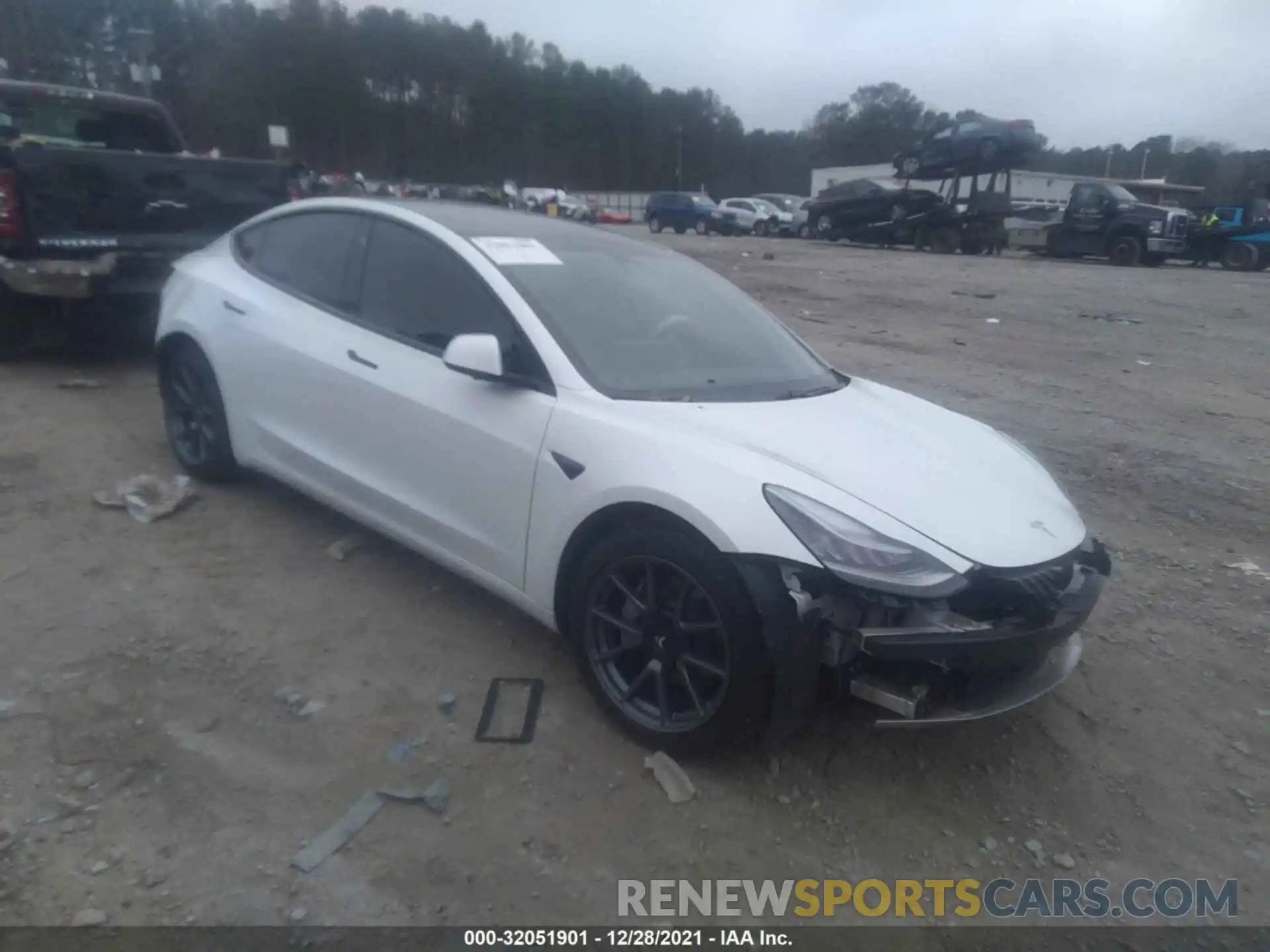 1 Photograph of a damaged car 5YJ3E1EA9MF861495 TESLA MODEL 3 2021