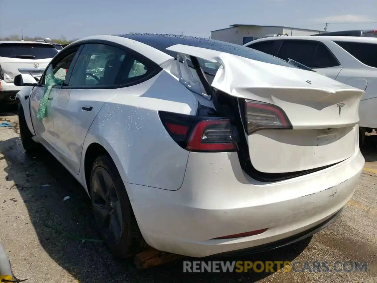 3 Photograph of a damaged car 5YJ3E1EA9MF866681 TESLA MODEL 3 2021