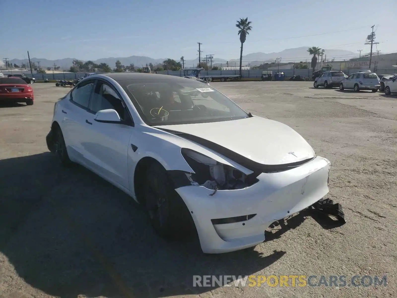 1 Photograph of a damaged car 5YJ3E1EA9MF868088 TESLA MODEL 3 2021