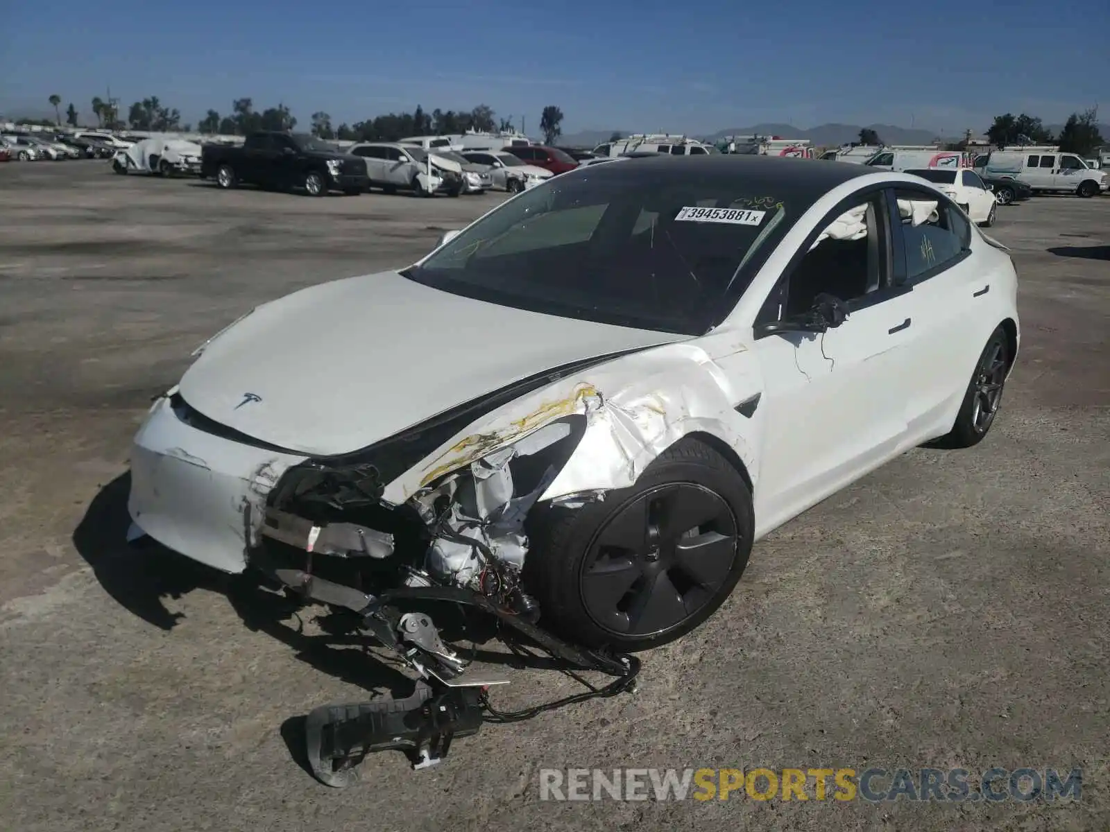 2 Photograph of a damaged car 5YJ3E1EA9MF868088 TESLA MODEL 3 2021