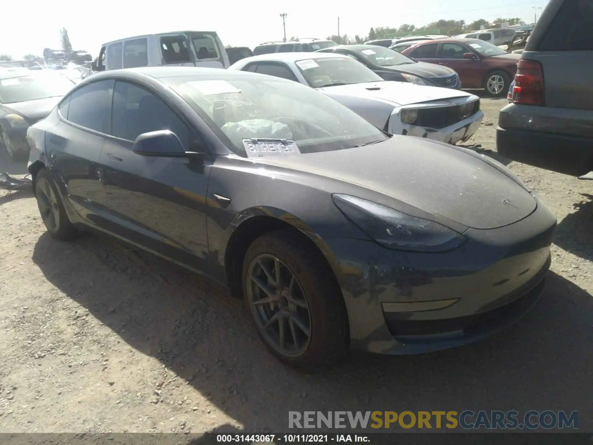 1 Photograph of a damaged car 5YJ3E1EA9MF873081 TESLA MODEL 3 2021