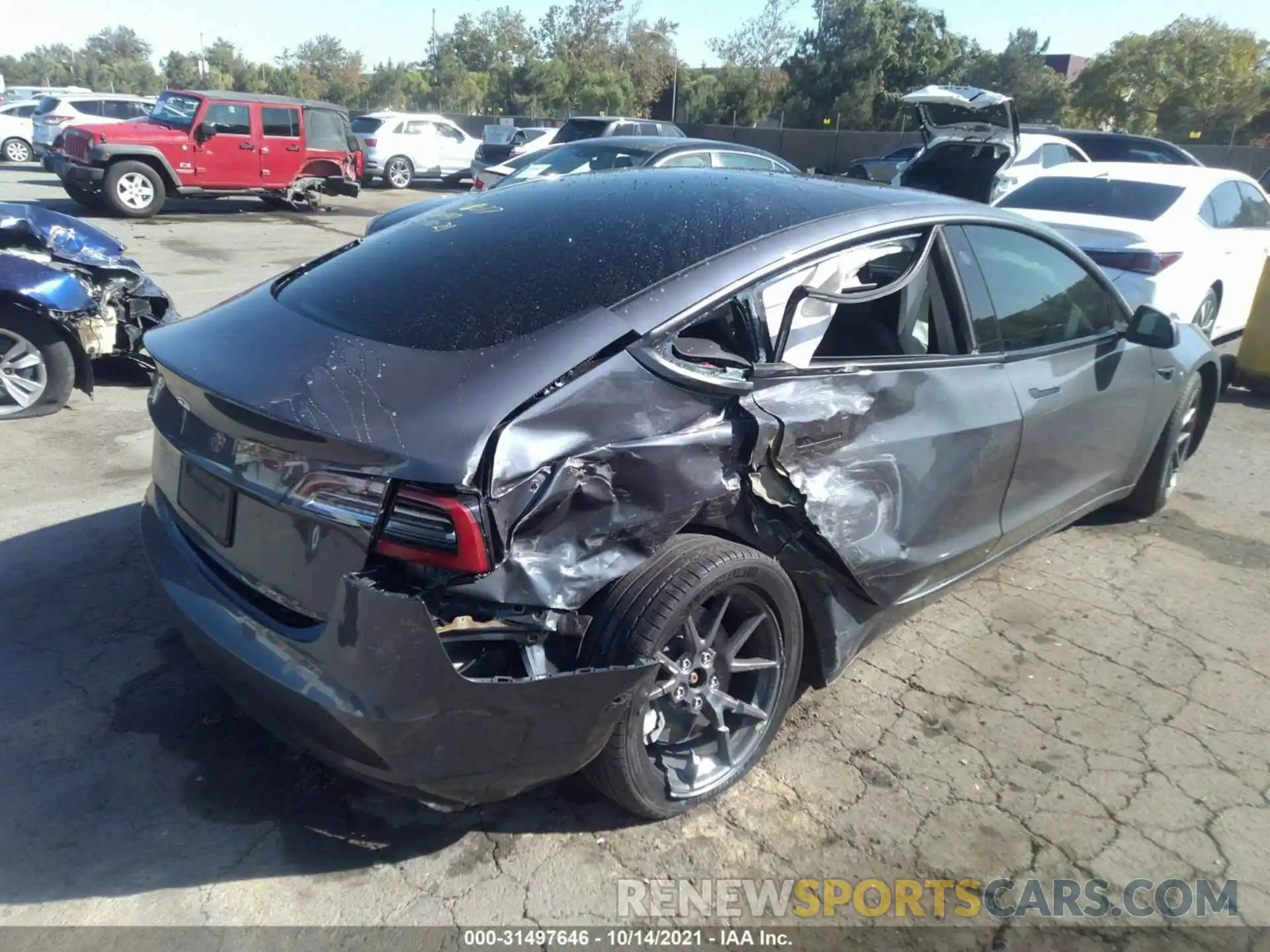 6 Photograph of a damaged car 5YJ3E1EA9MF873100 TESLA MODEL 3 2021