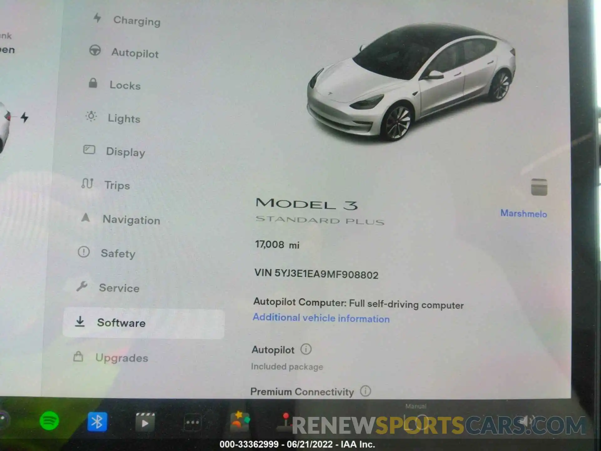 7 Фотография поврежденного автомобиля 5YJ3E1EA9MF908802 TESLA MODEL 3 2021