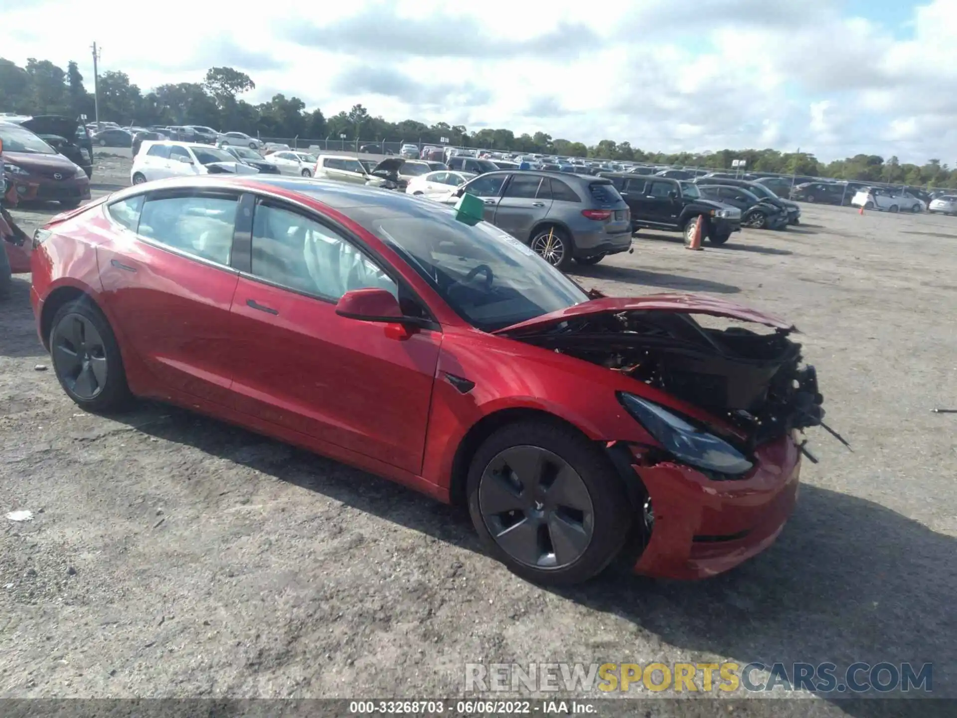 1 Photograph of a damaged car 5YJ3E1EA9MF911375 TESLA MODEL 3 2021