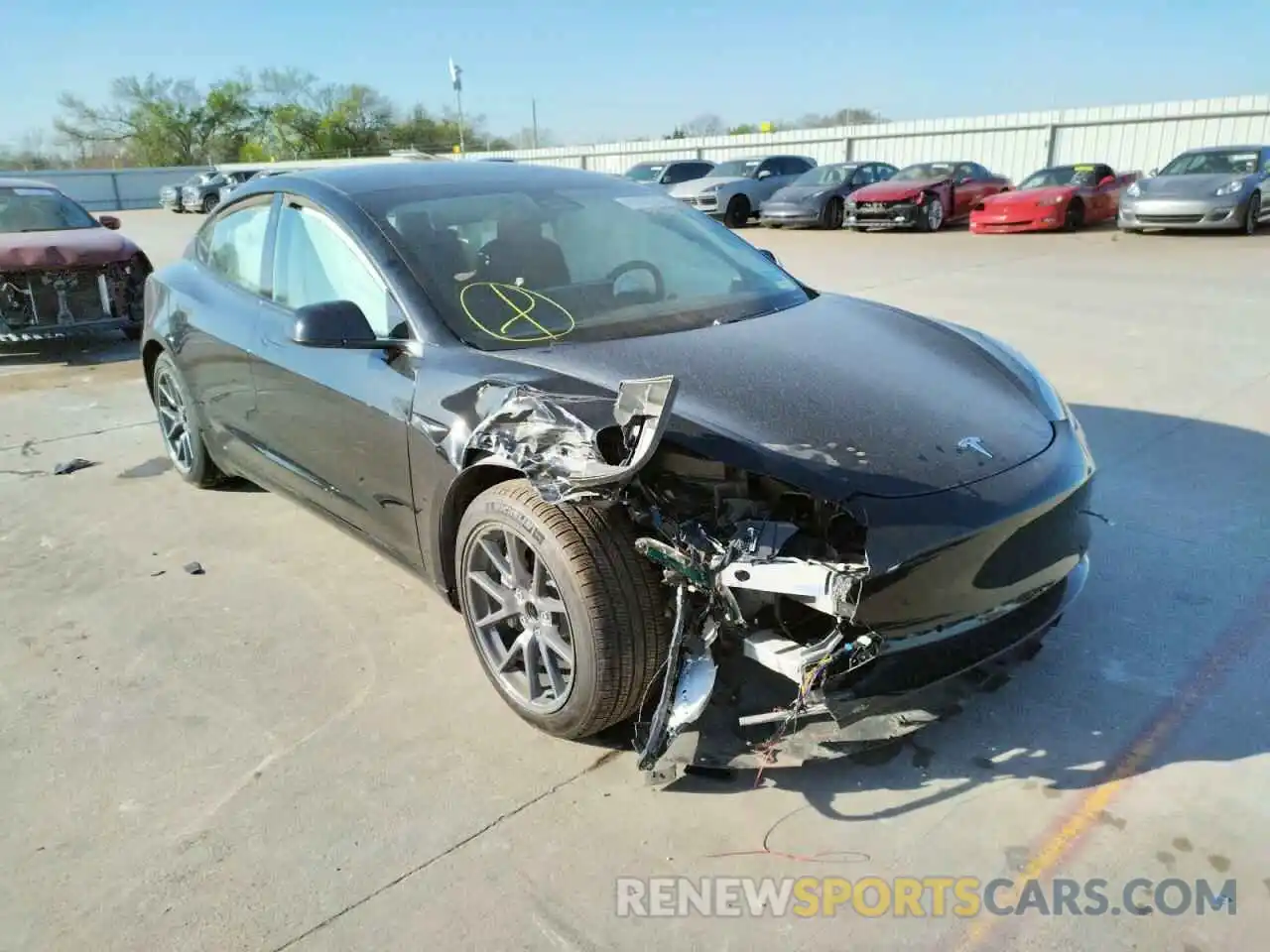 1 Photograph of a damaged car 5YJ3E1EA9MF914776 TESLA MODEL 3 2021