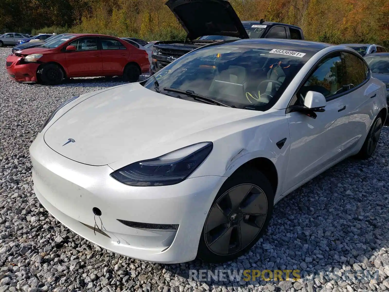 2 Photograph of a damaged car 5YJ3E1EA9MF920979 TESLA MODEL 3 2021