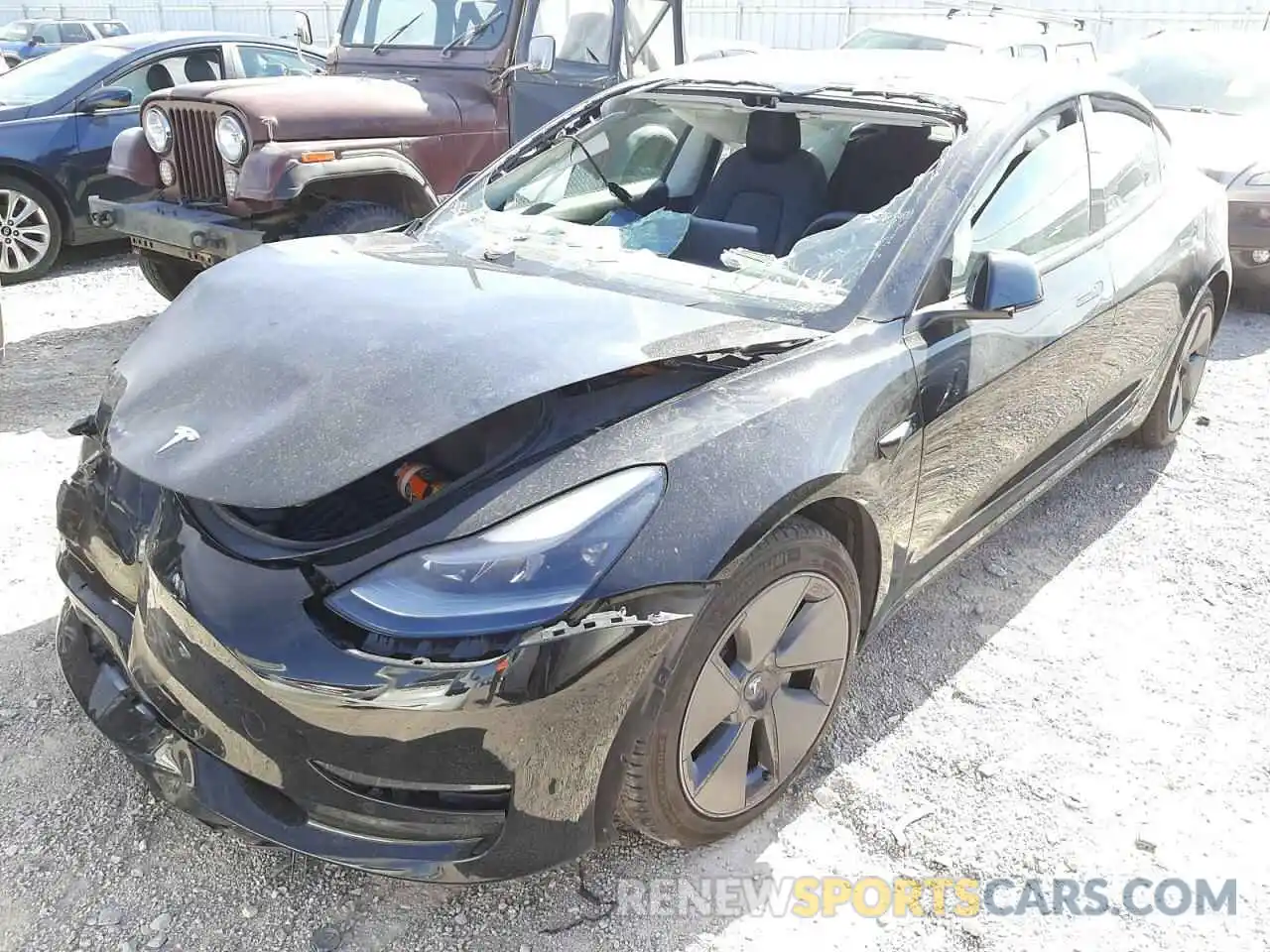 2 Фотография поврежденного автомобиля 5YJ3E1EA9MF922960 TESLA MODEL 3 2021