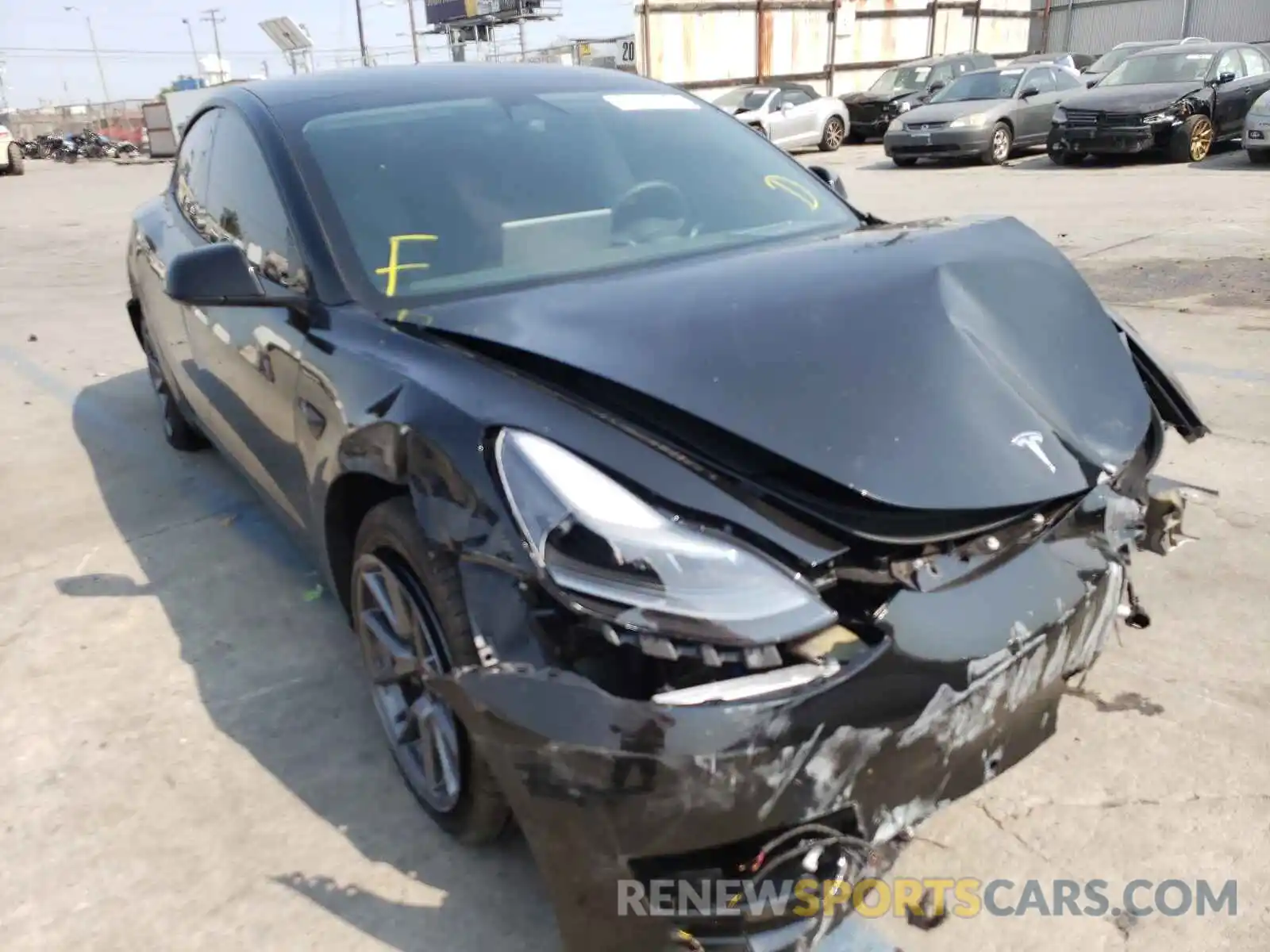 1 Photograph of a damaged car 5YJ3E1EA9MF930301 TESLA MODEL 3 2021