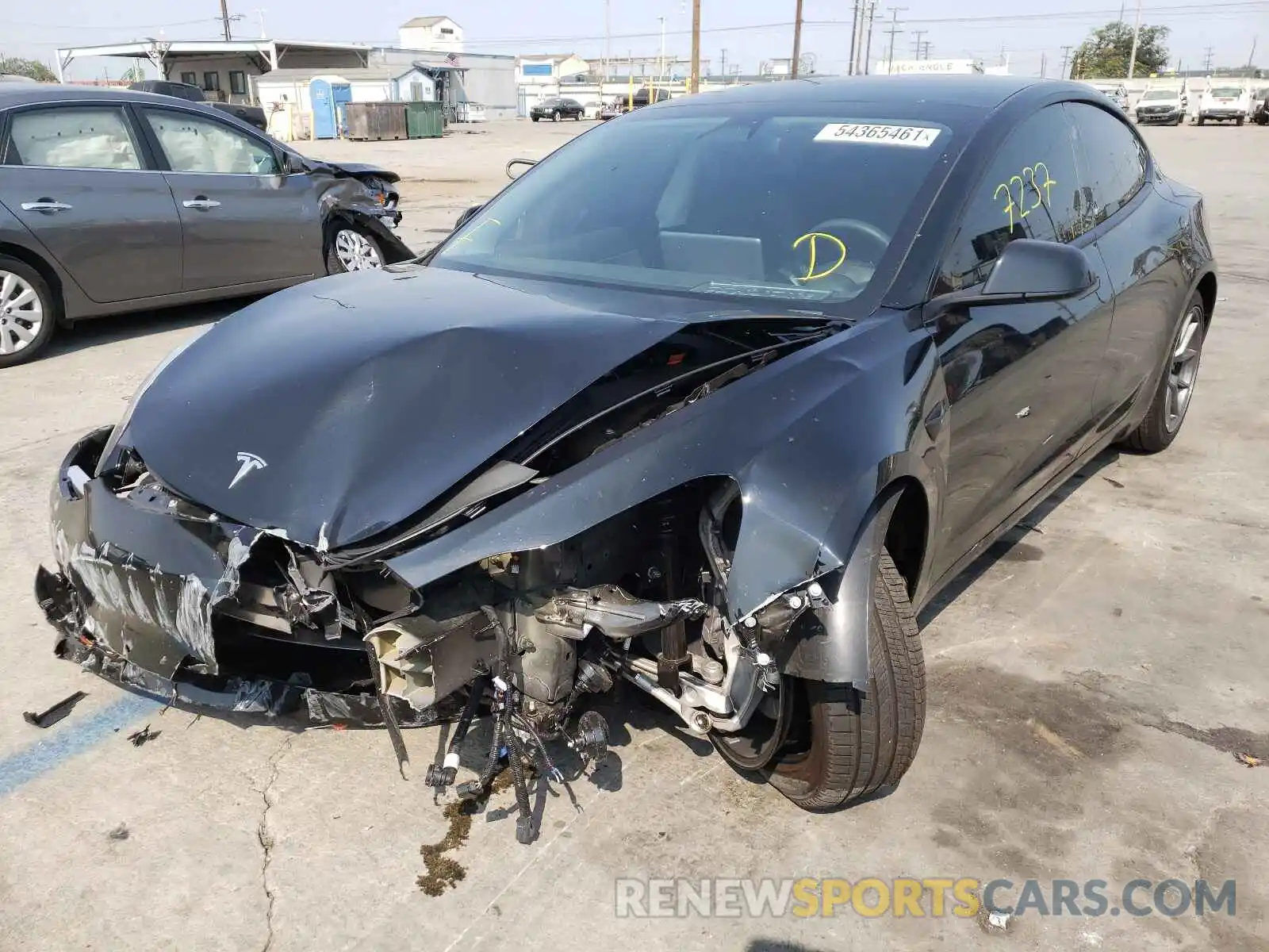 2 Photograph of a damaged car 5YJ3E1EA9MF930301 TESLA MODEL 3 2021