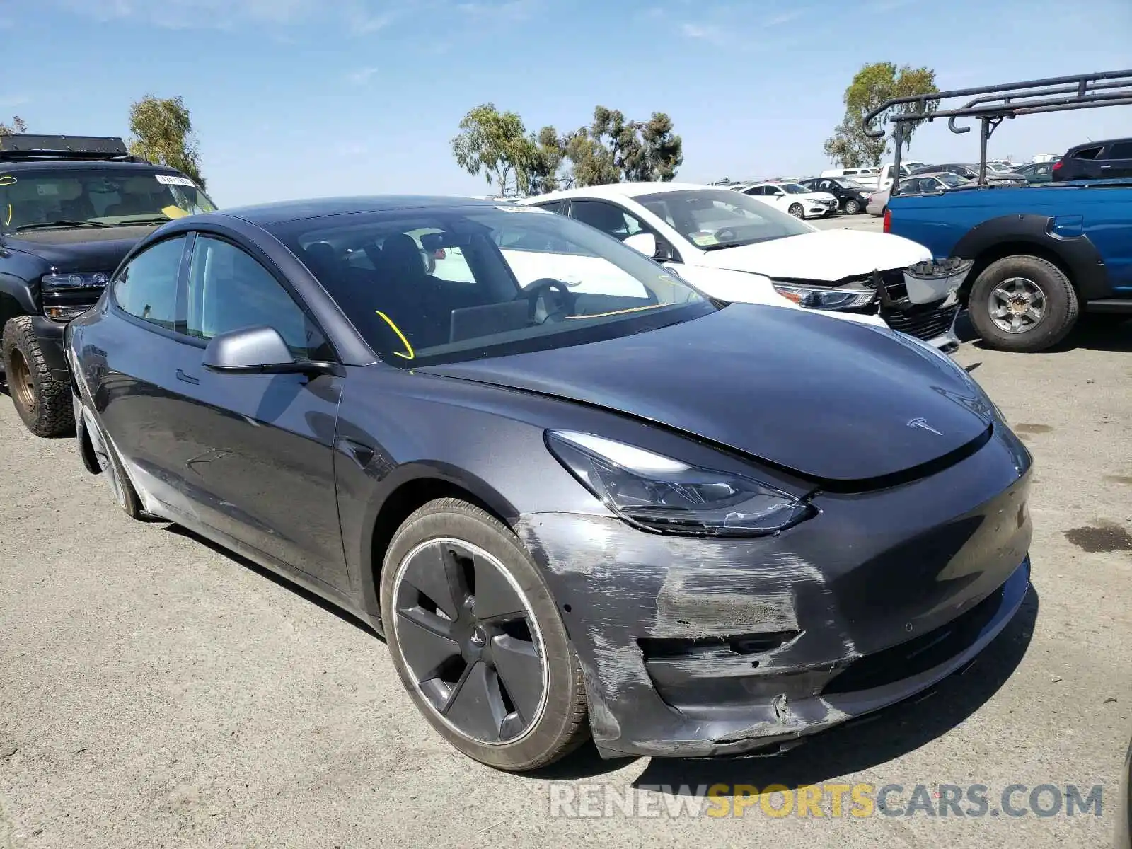 1 Фотография поврежденного автомобиля 5YJ3E1EA9MF943100 TESLA MODEL 3 2021