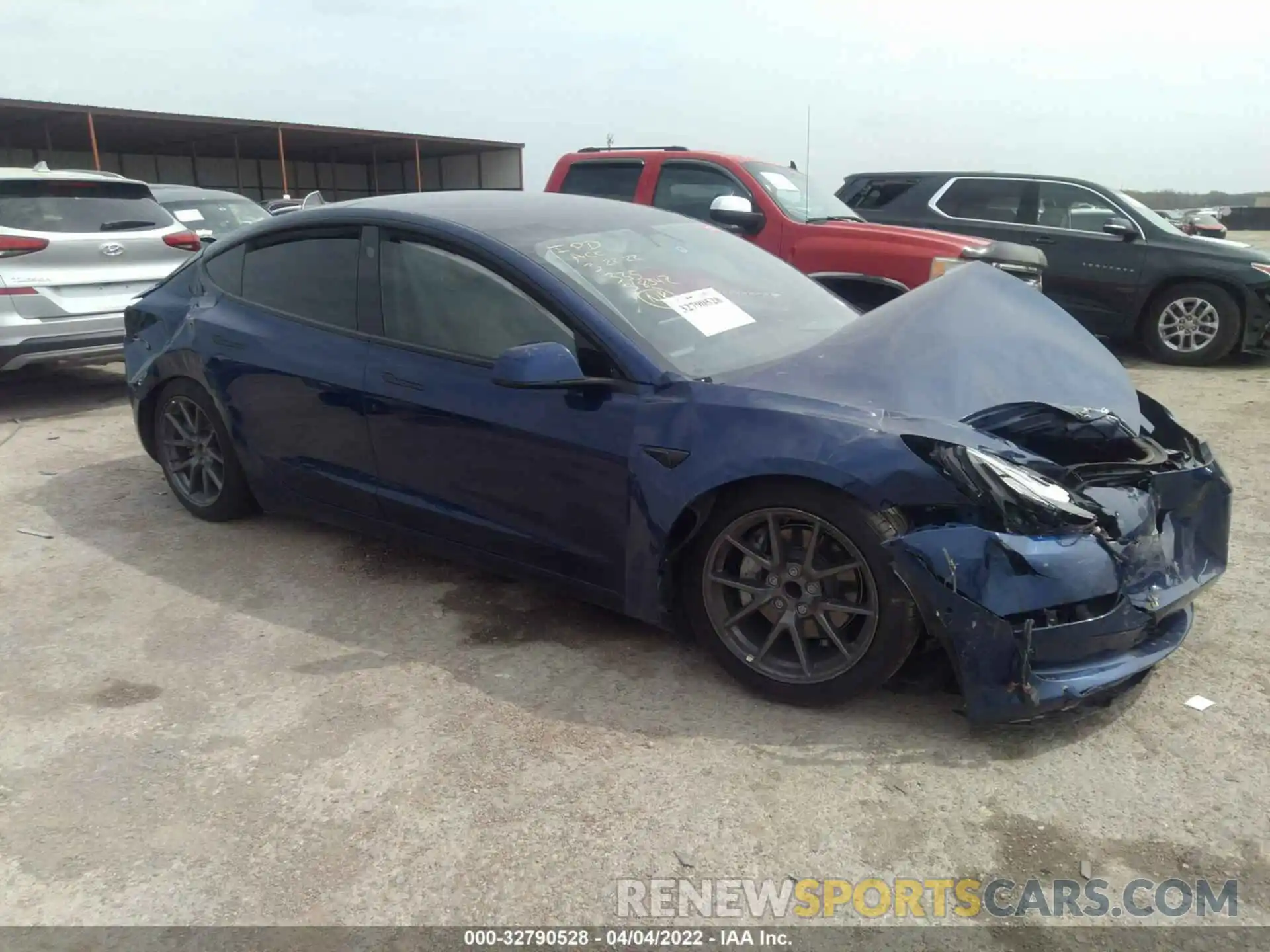 1 Photograph of a damaged car 5YJ3E1EA9MF986934 TESLA MODEL 3 2021