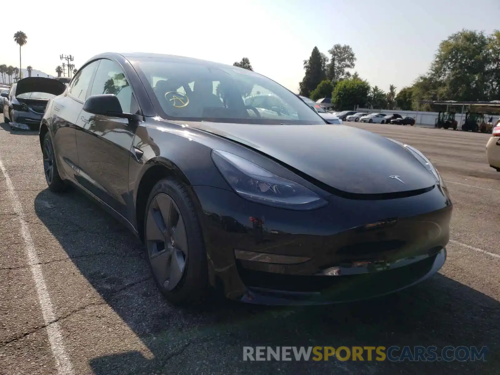 1 Photograph of a damaged car 5YJ3E1EA9MF994189 TESLA MODEL 3 2021