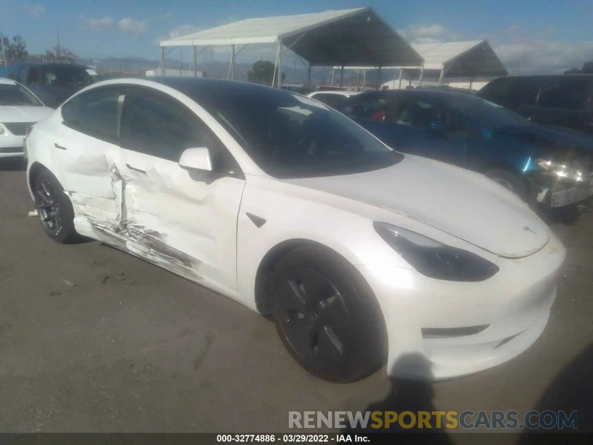 1 Photograph of a damaged car 5YJ3E1EAXMF015778 TESLA MODEL 3 2021