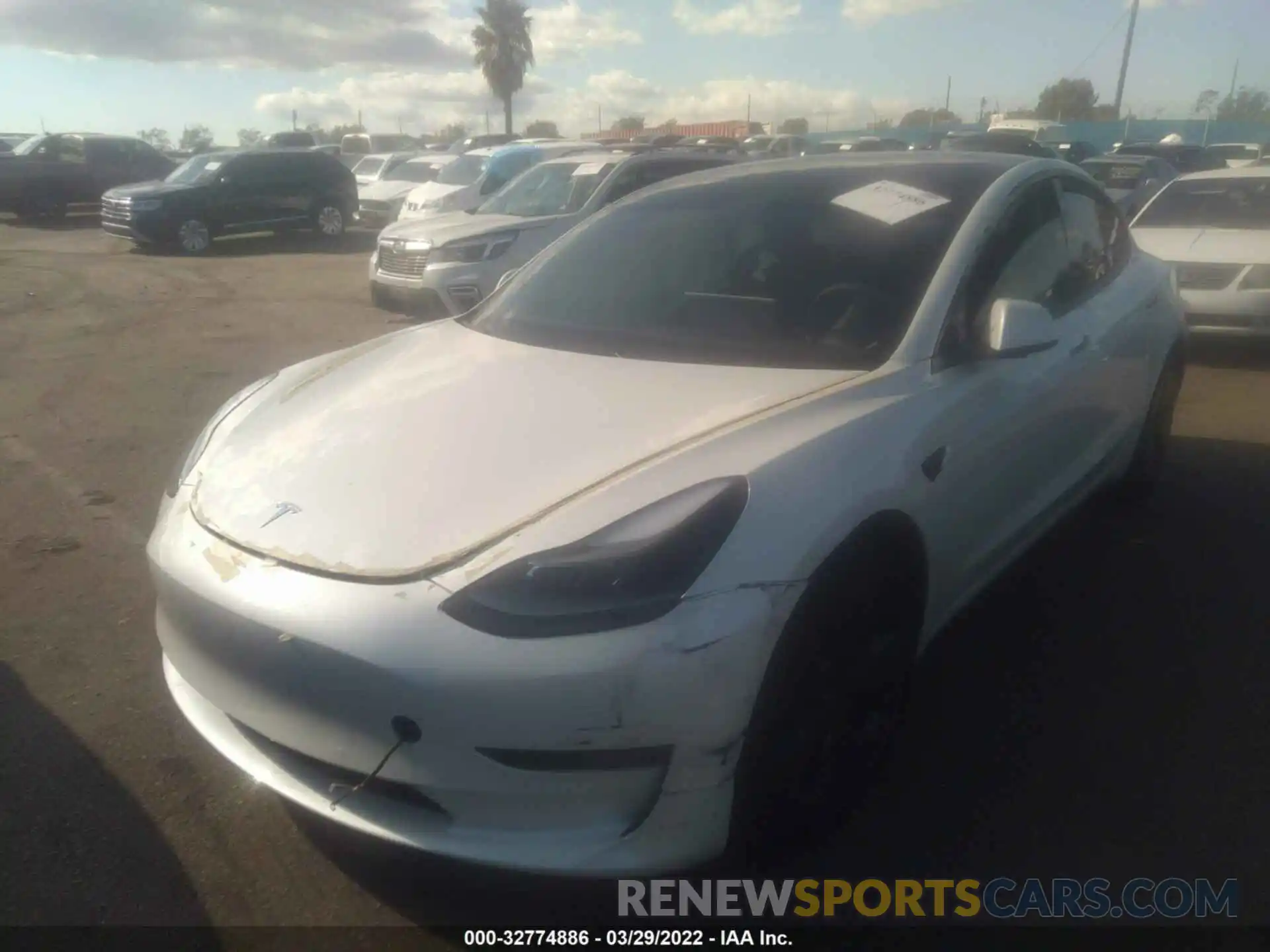 2 Photograph of a damaged car 5YJ3E1EAXMF015778 TESLA MODEL 3 2021