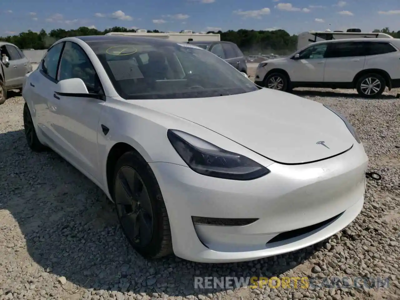 1 Photograph of a damaged car 5YJ3E1EAXMF017319 TESLA MODEL 3 2021