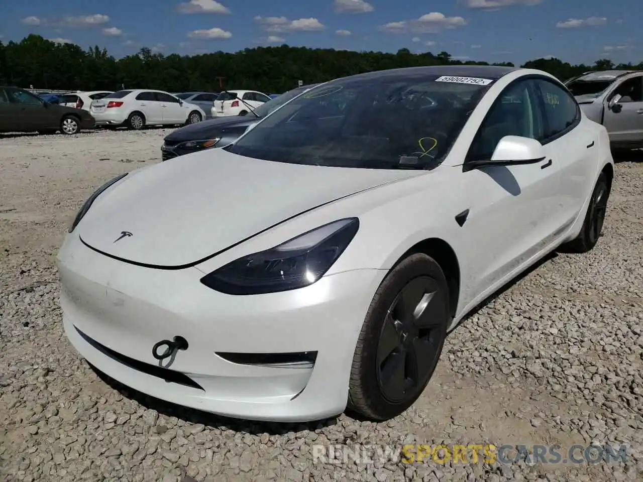 2 Photograph of a damaged car 5YJ3E1EAXMF017319 TESLA MODEL 3 2021