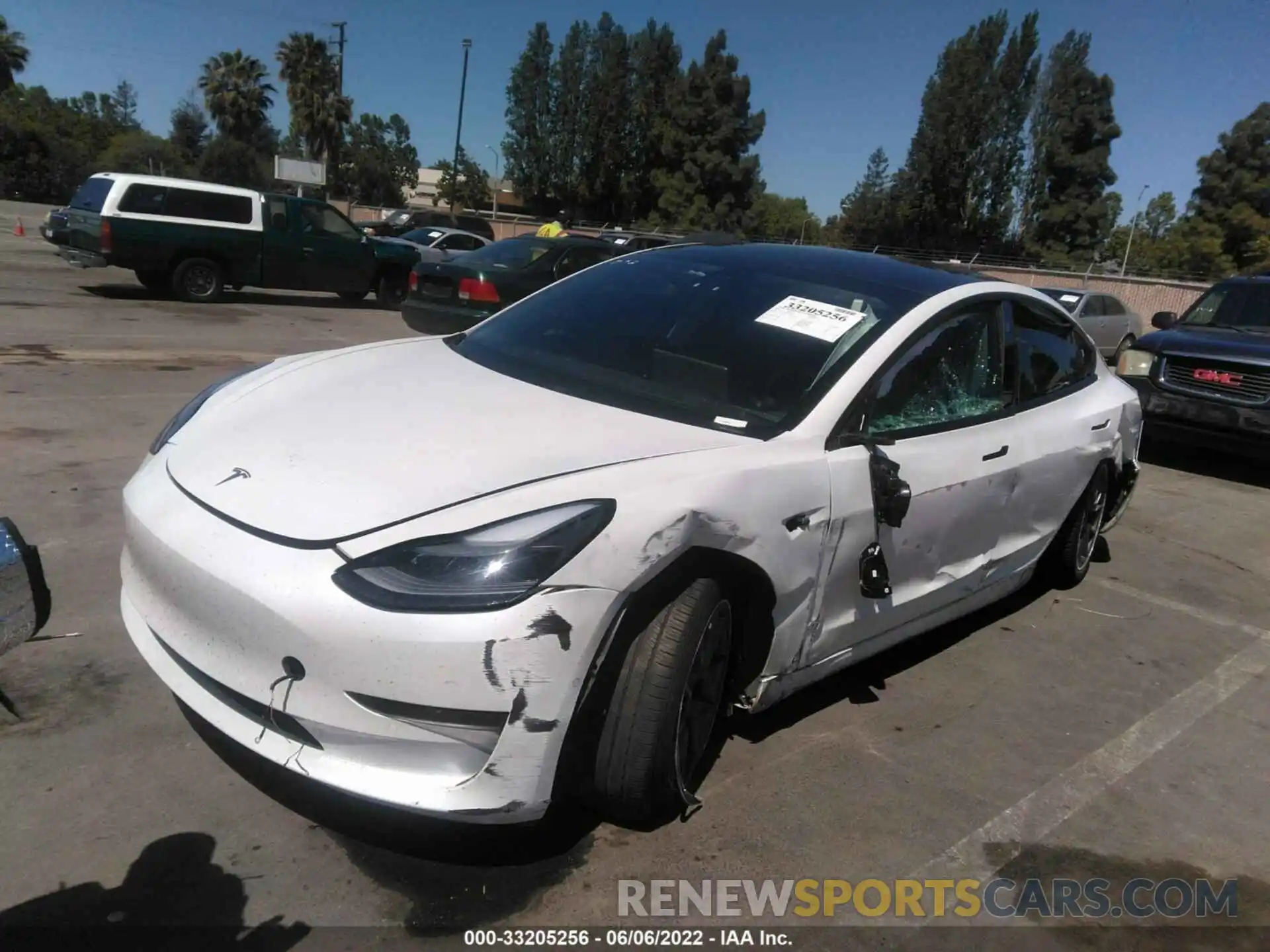 2 Photograph of a damaged car 5YJ3E1EAXMF017515 TESLA MODEL 3 2021