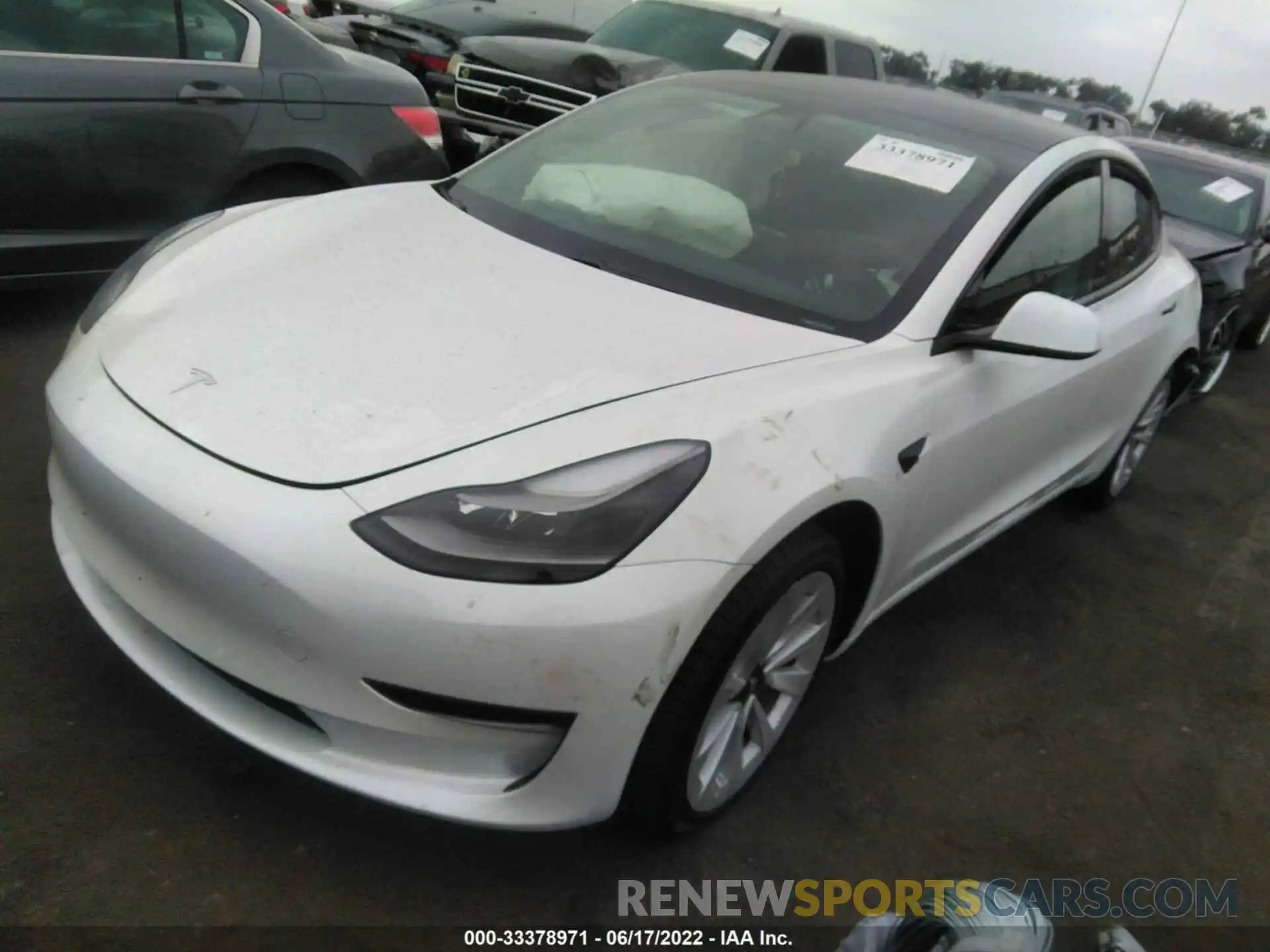 2 Photograph of a damaged car 5YJ3E1EAXMF017921 TESLA MODEL 3 2021