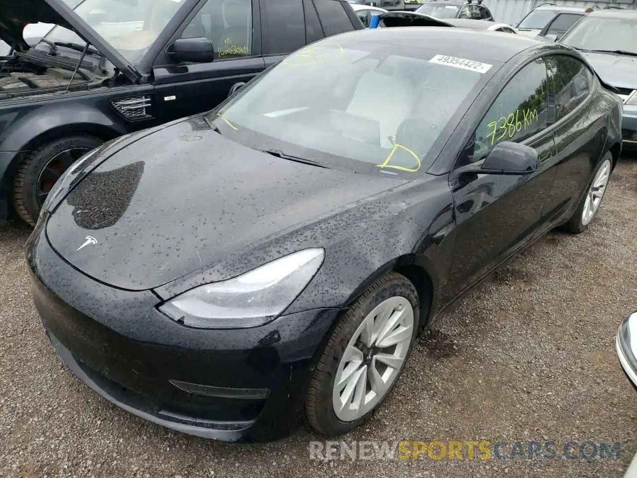 2 Photograph of a damaged car 5YJ3E1EAXMF032063 TESLA MODEL 3 2021