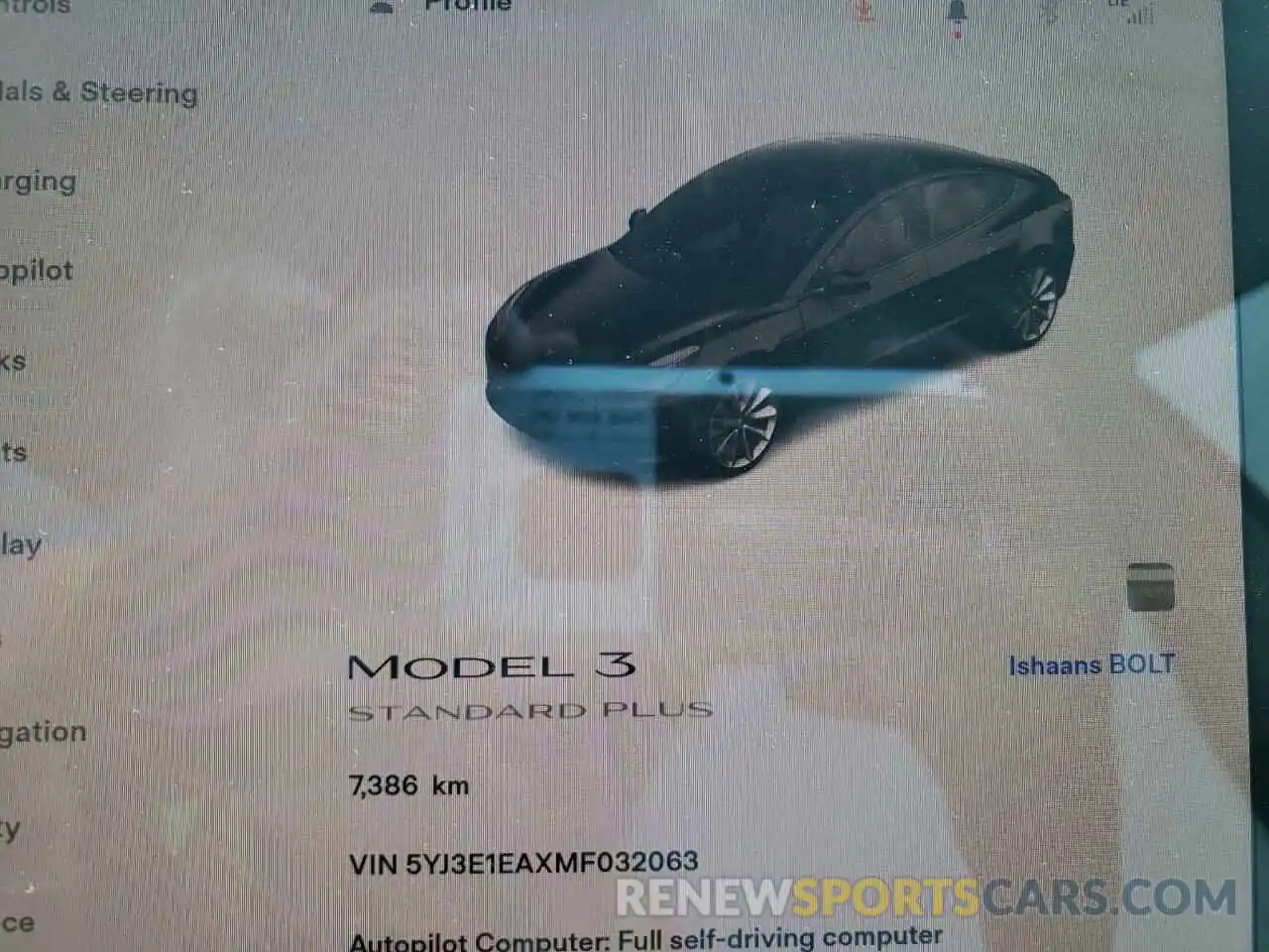 8 Фотография поврежденного автомобиля 5YJ3E1EAXMF032063 TESLA MODEL 3 2021