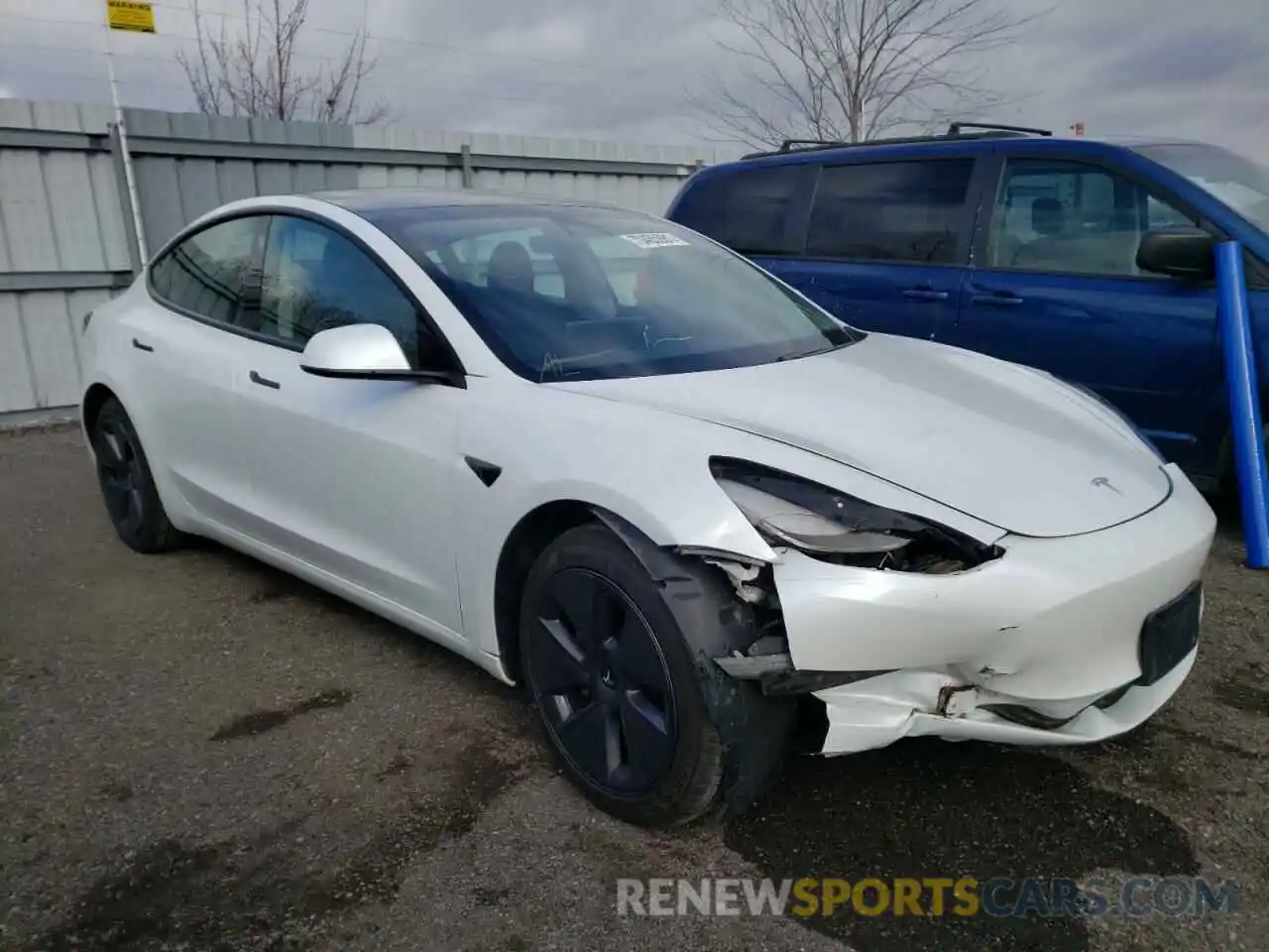 1 Photograph of a damaged car 5YJ3E1EAXMF045458 TESLA MODEL 3 2021