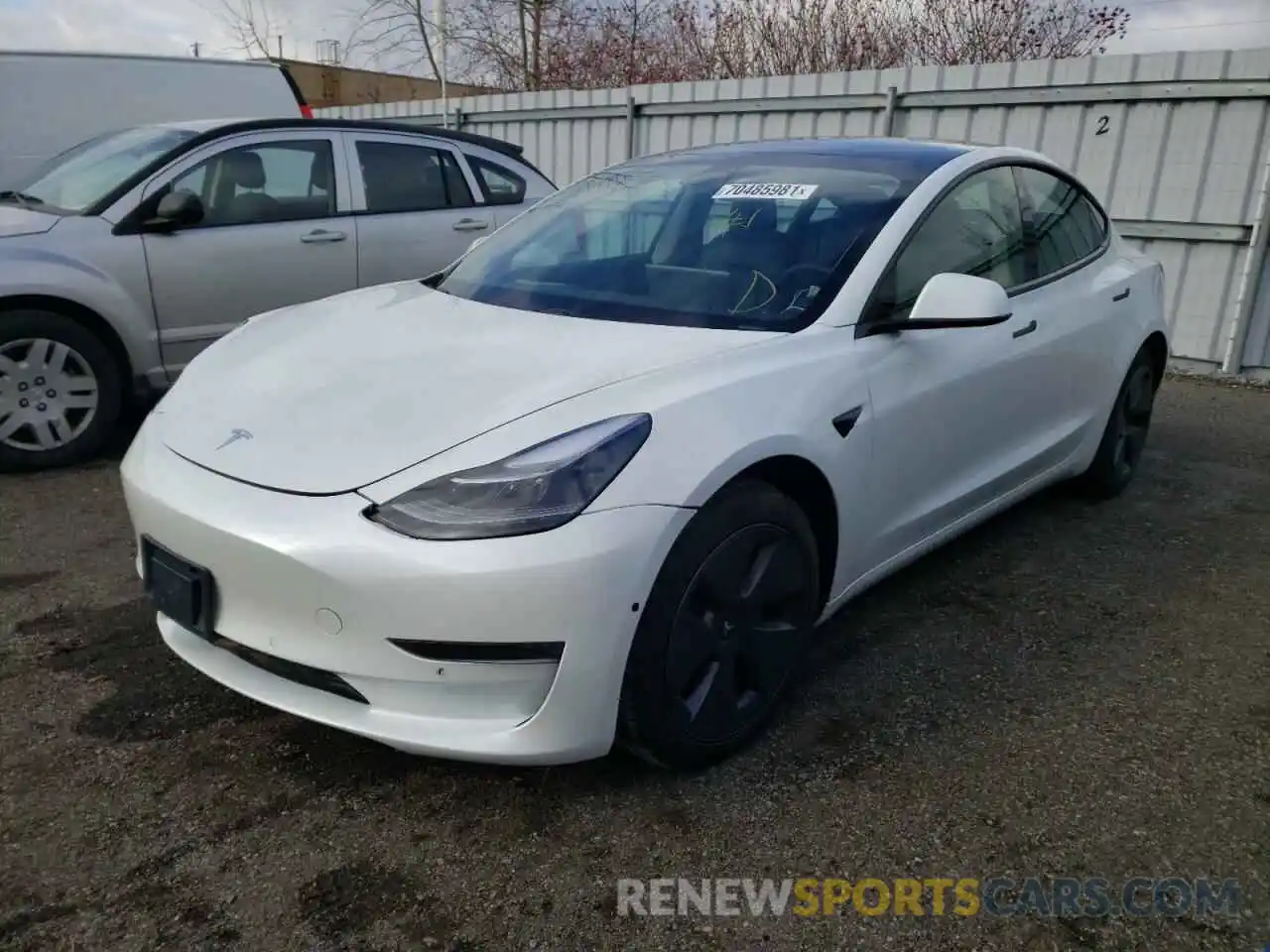 2 Photograph of a damaged car 5YJ3E1EAXMF045458 TESLA MODEL 3 2021