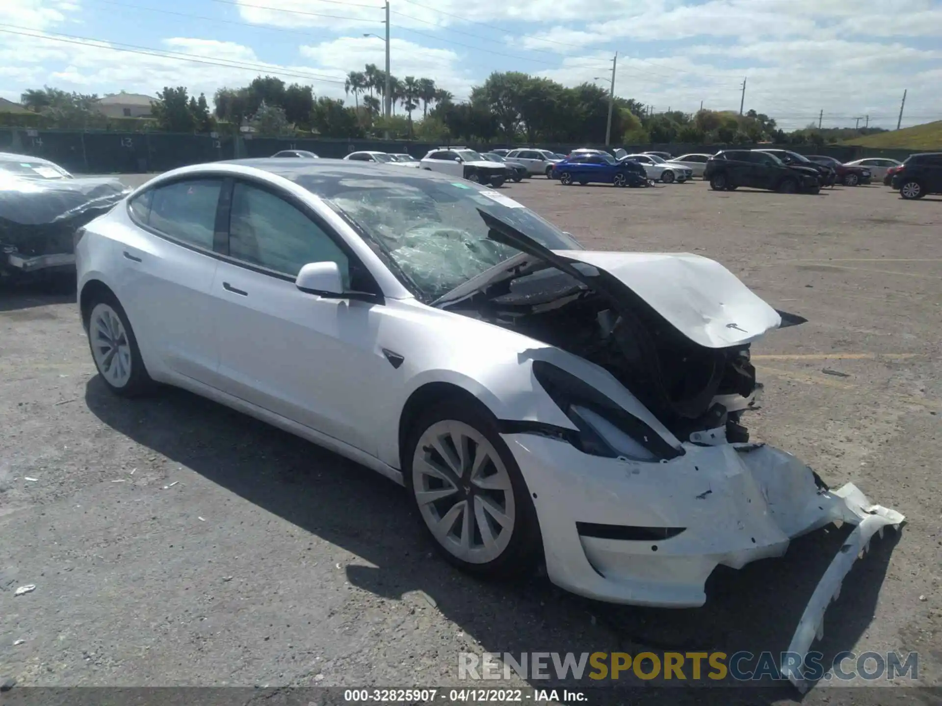 1 Photograph of a damaged car 5YJ3E1EAXMF046075 TESLA MODEL 3 2021