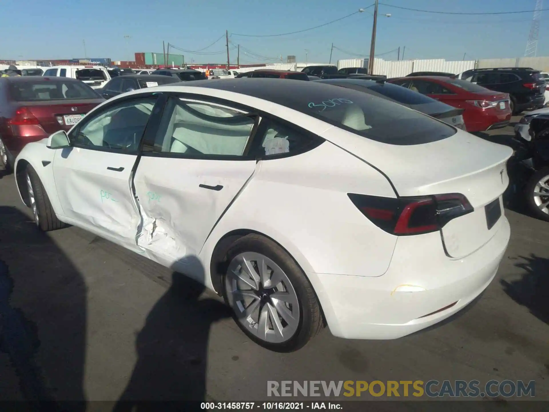 3 Photograph of a damaged car 5YJ3E1EAXMF047291 TESLA MODEL 3 2021