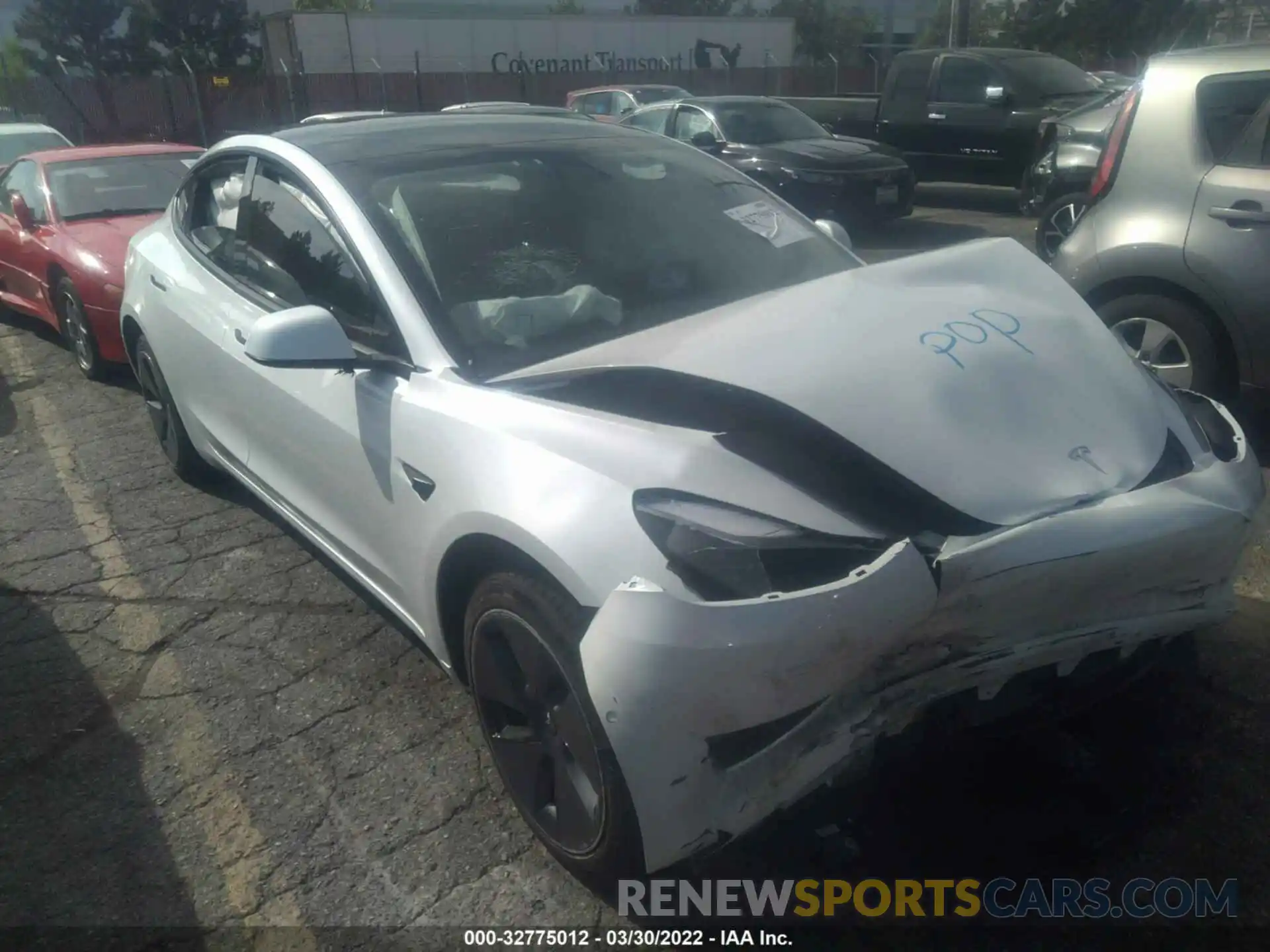 1 Photograph of a damaged car 5YJ3E1EAXMF051227 TESLA MODEL 3 2021