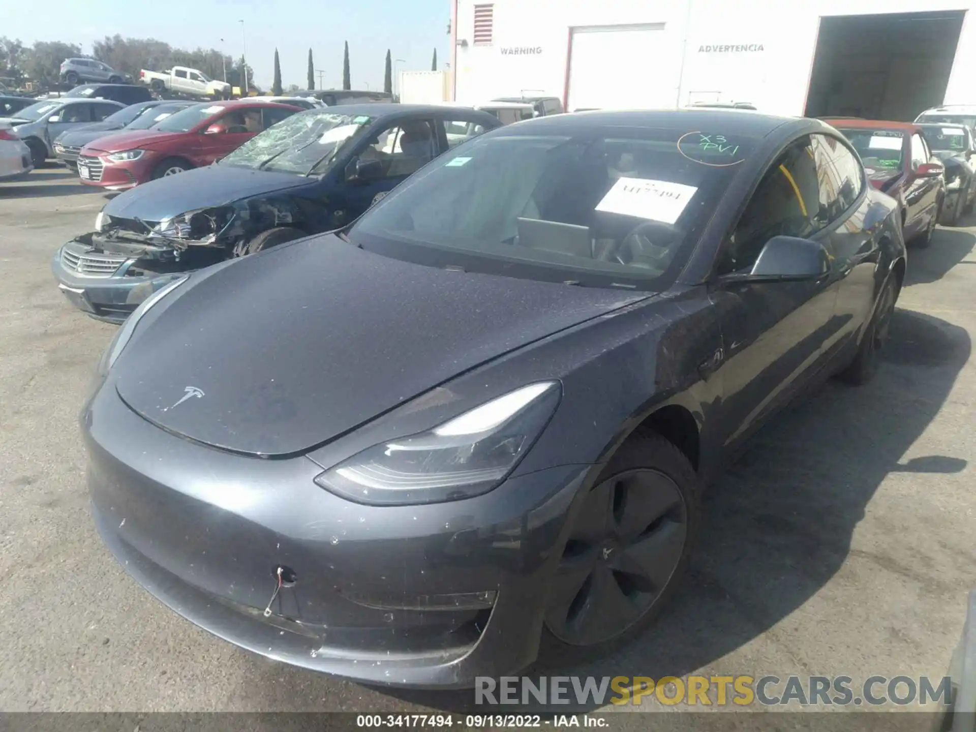 2 Photograph of a damaged car 5YJ3E1EAXMF068397 TESLA MODEL 3 2021