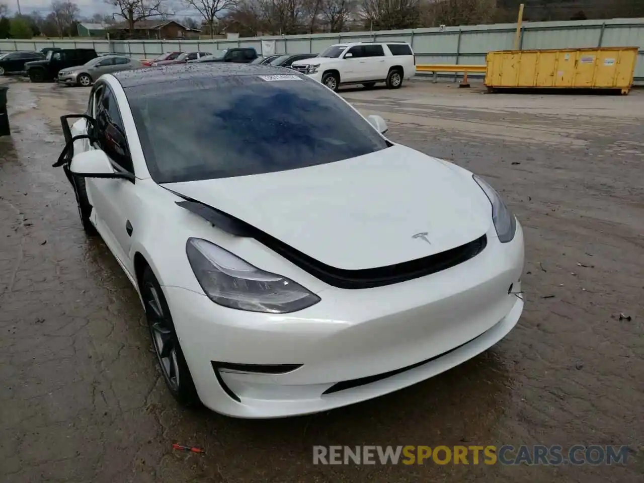 1 Photograph of a damaged car 5YJ3E1EAXMF082820 TESLA MODEL 3 2021