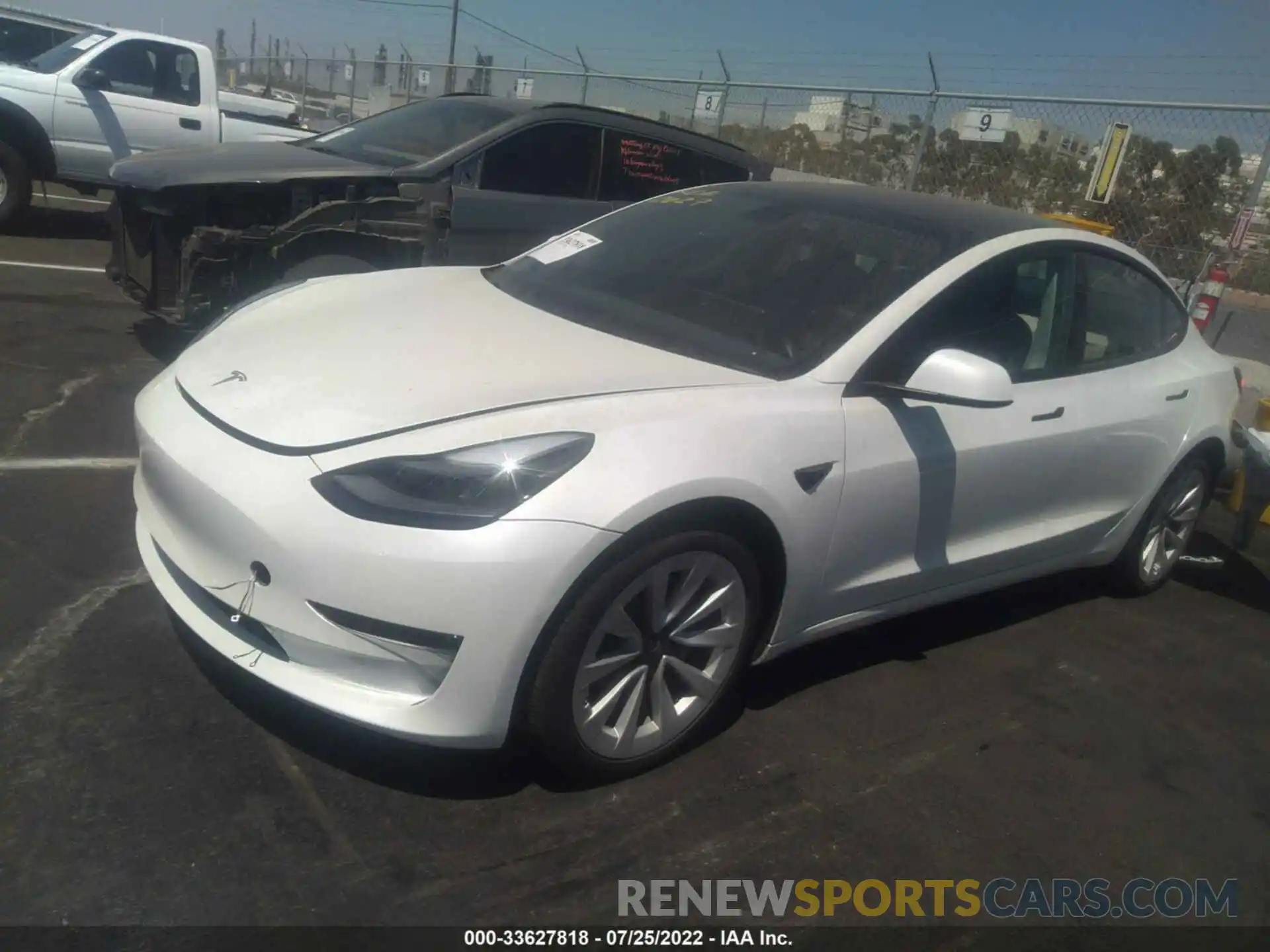 2 Photograph of a damaged car 5YJ3E1EAXMF084874 TESLA MODEL 3 2021